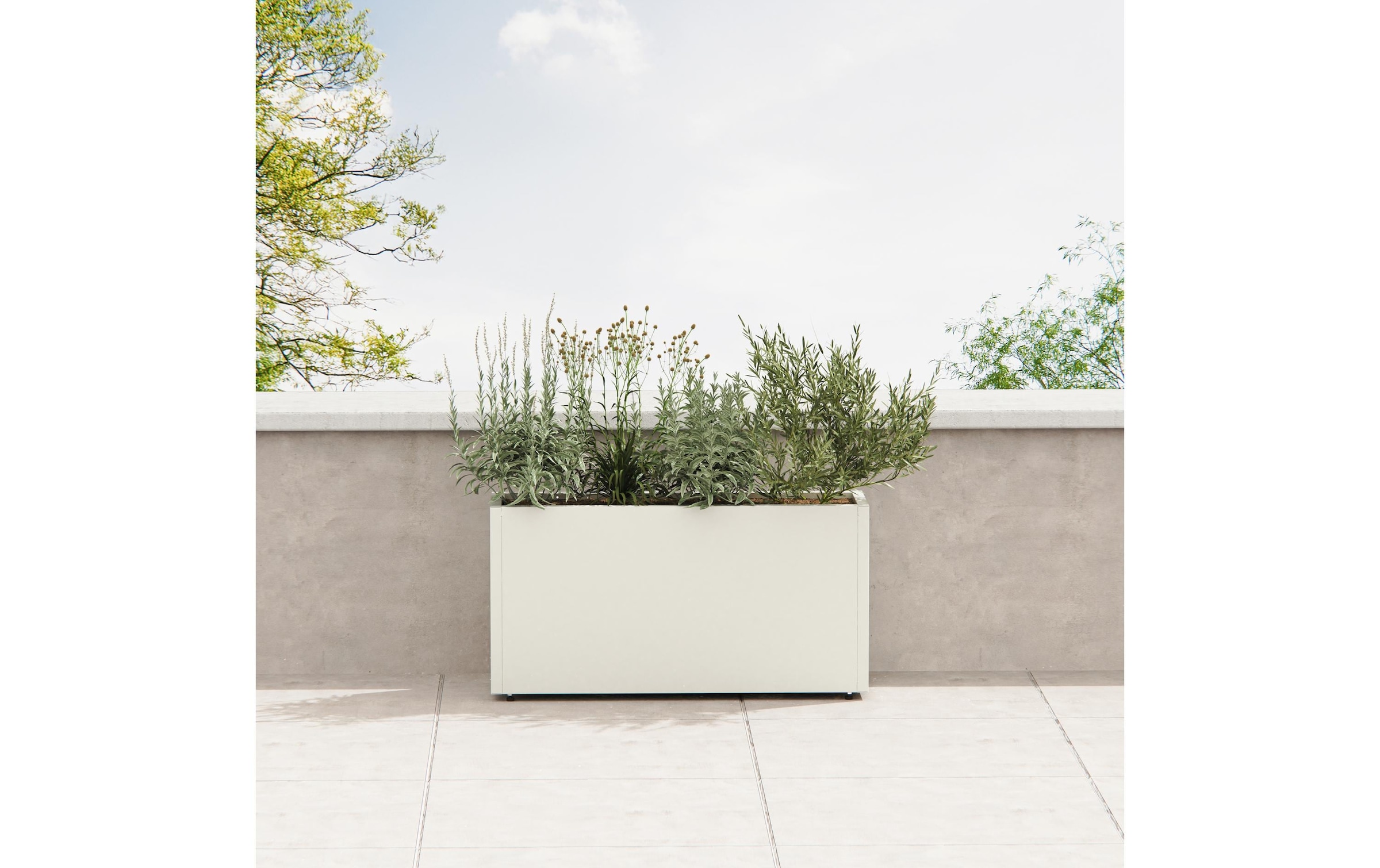 Herstera Garden Bac à plantes »30 White Moon«