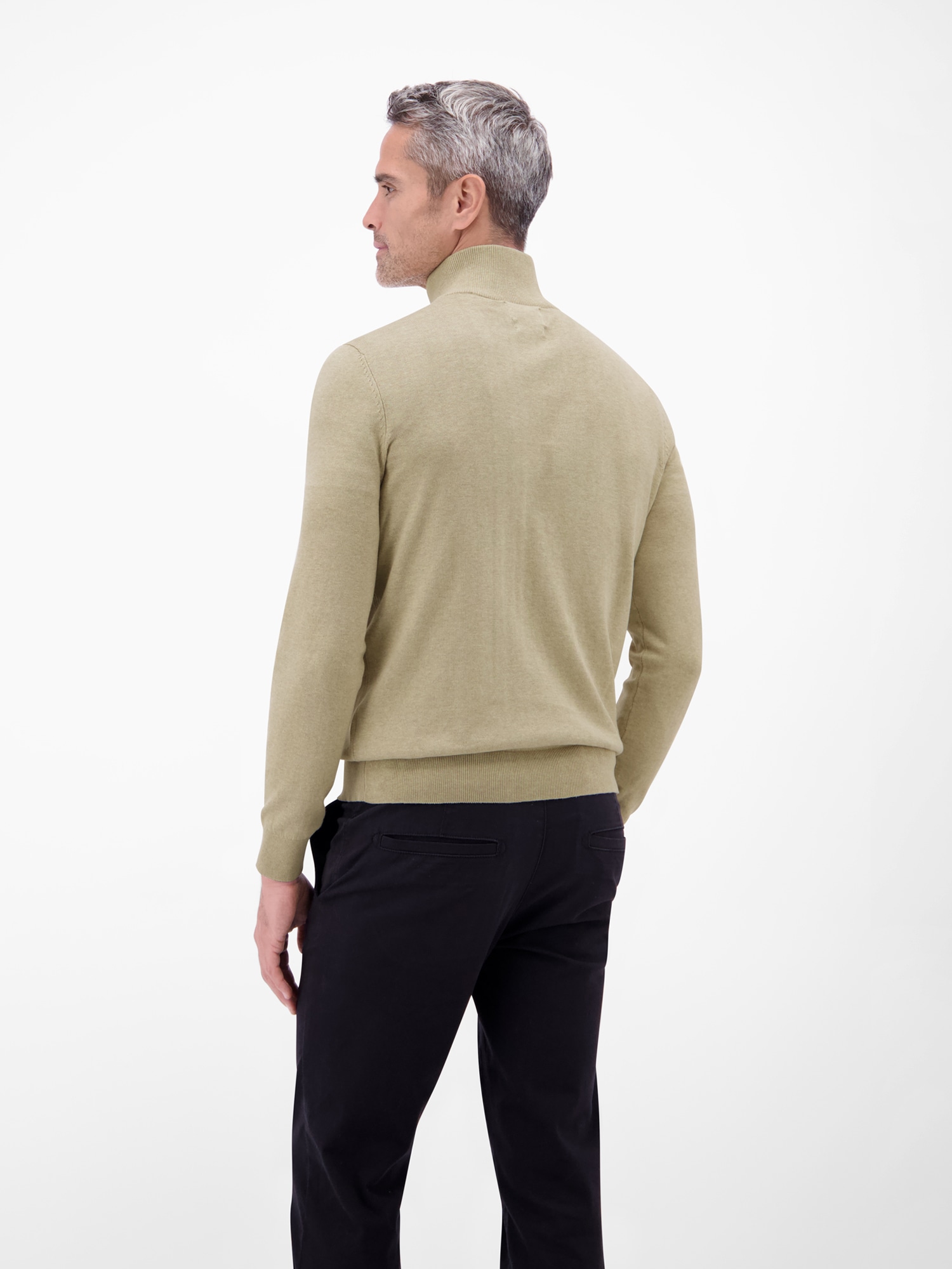 LERROS Troyer »Flachstrickpullover mit Troyerkragen«