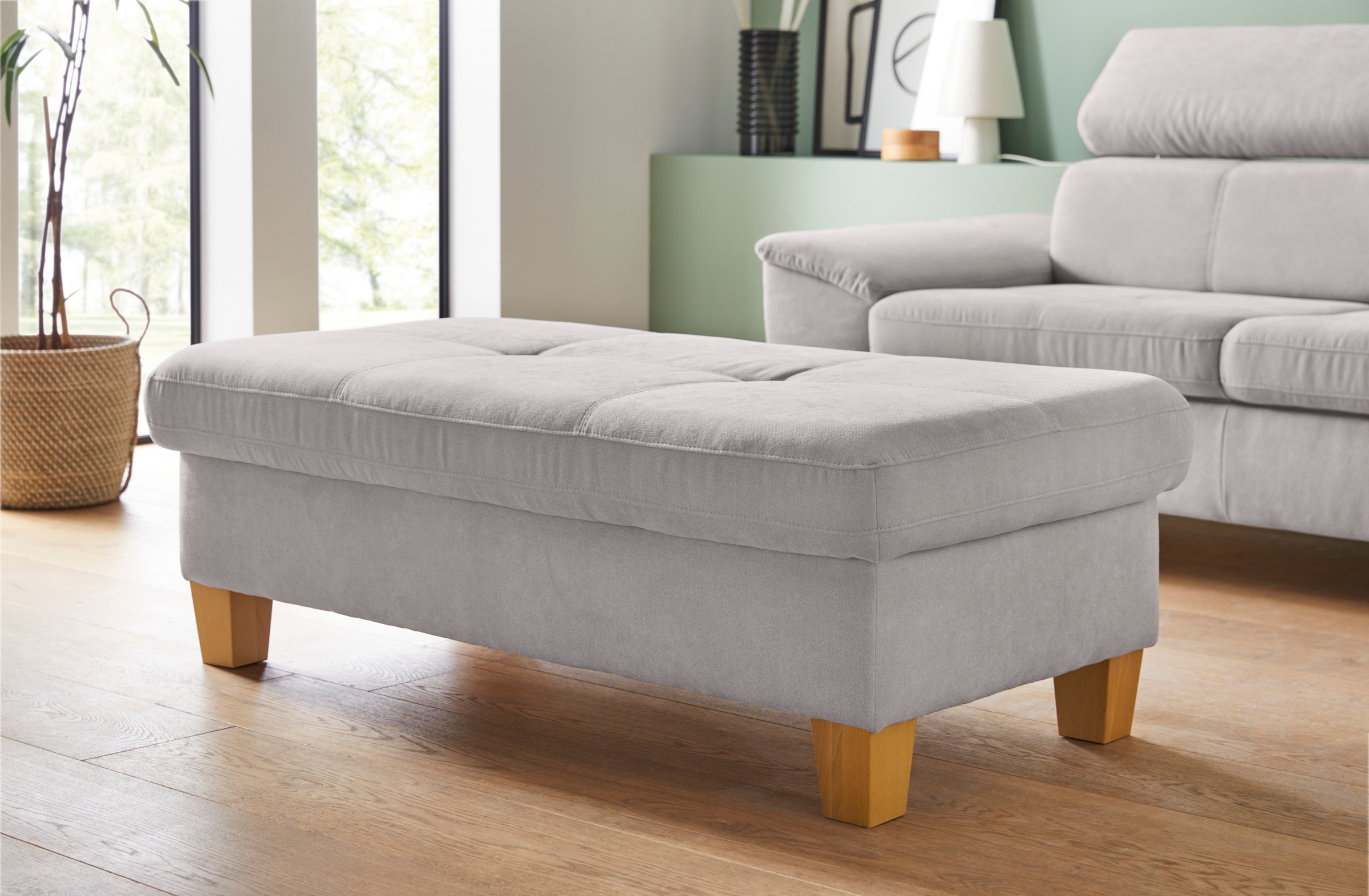 exxpo - sofa fashion Tabouret »Enya Bankhocker mit Staufach unter der Sitzfläche« schöne Detailverarbeitung