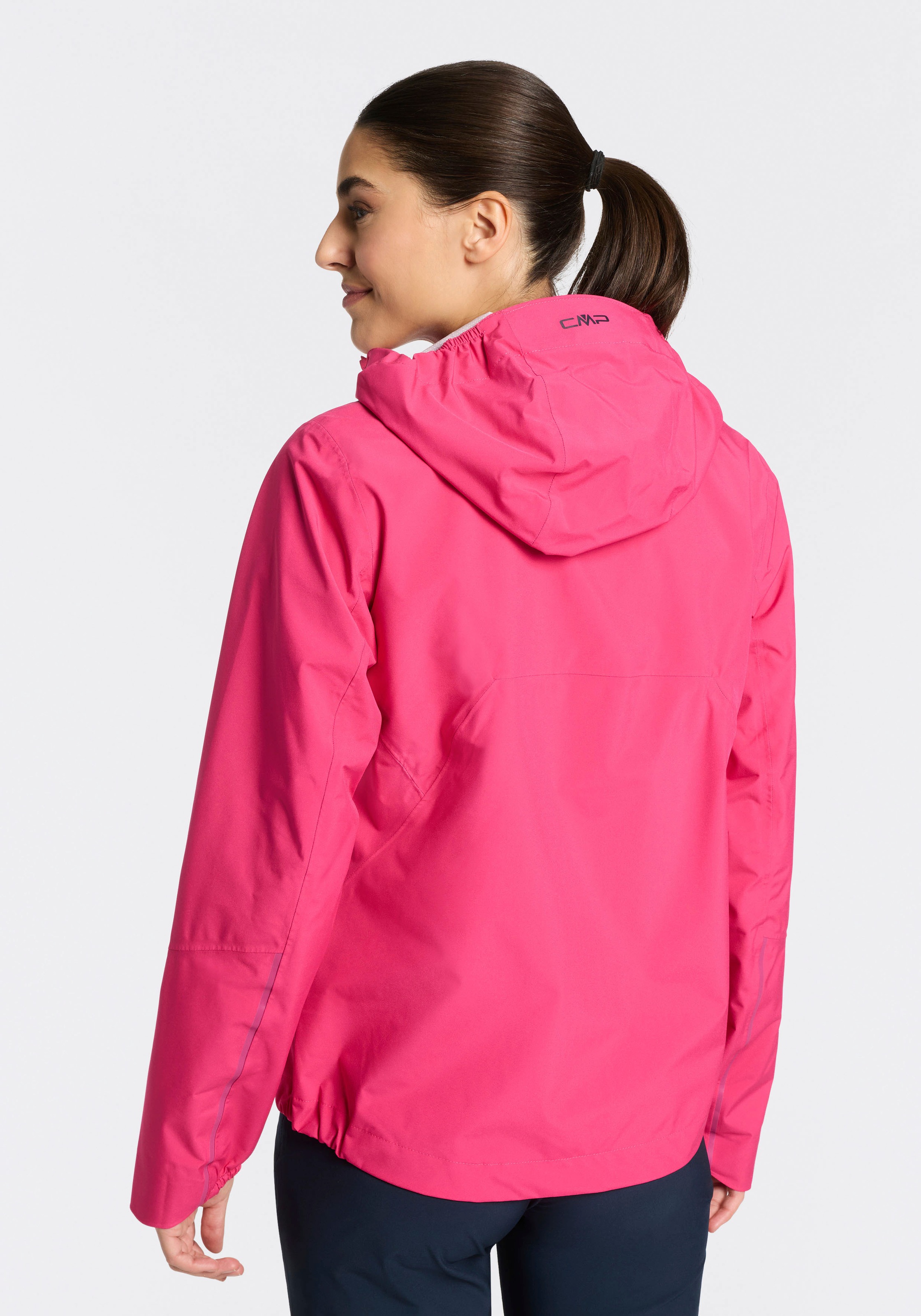 CMP Veste de pluie mit regulierbarer Kapuze, Zwei-Lagen-Konstruktion, Übergangsjacke