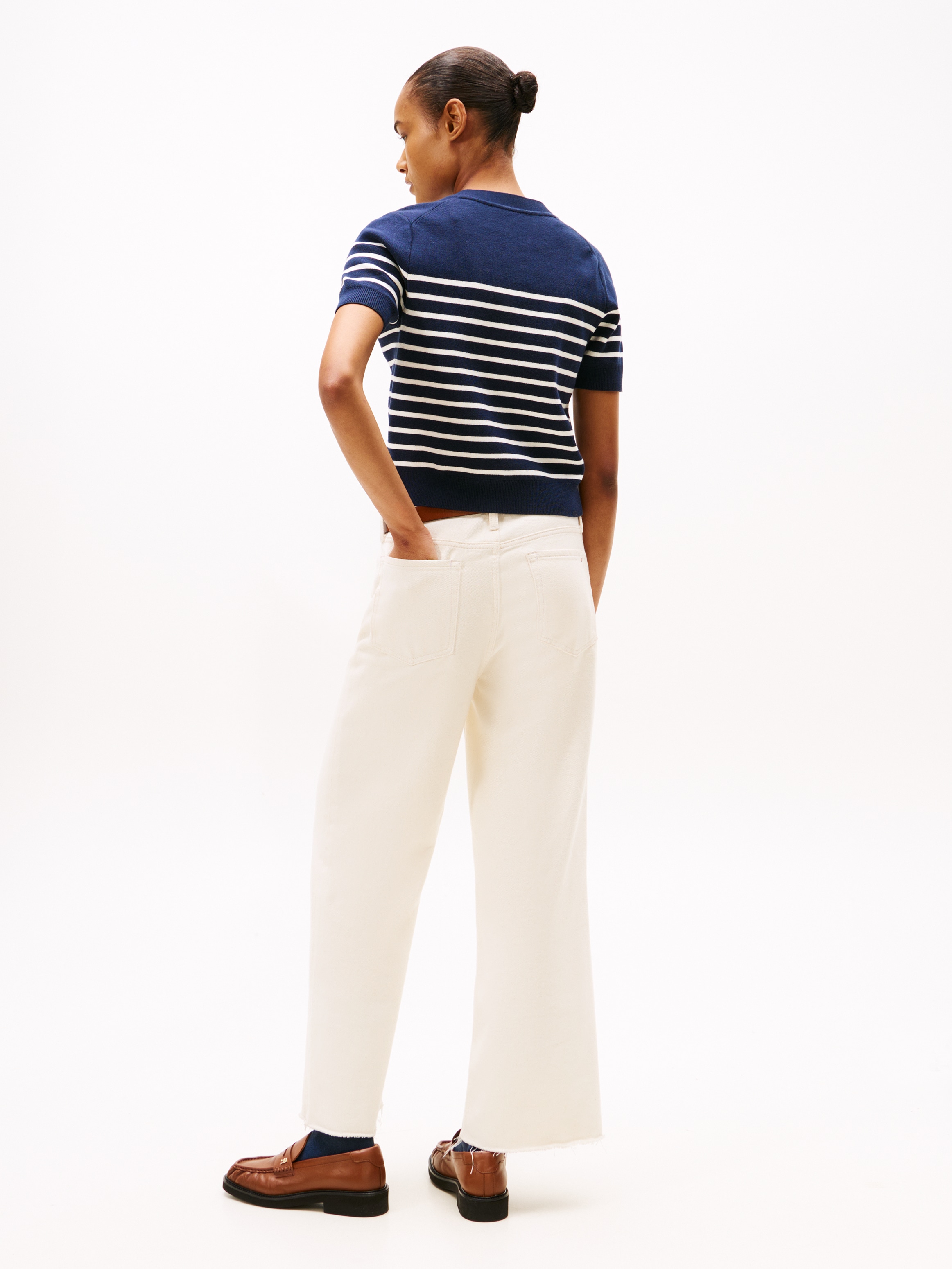 Tommy Hilfiger Veste en tricot »CO JERSEY MID GG GOLD BTN CARDI« mit goldfarbenen Knöpfen