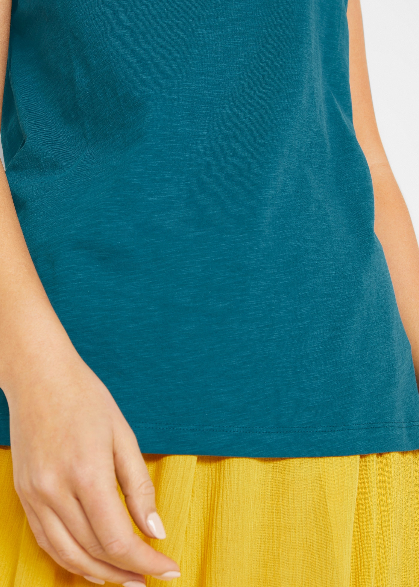 bonprix T-shirt bequeme Passform, überschnittene Schultern, reine Baumwolle