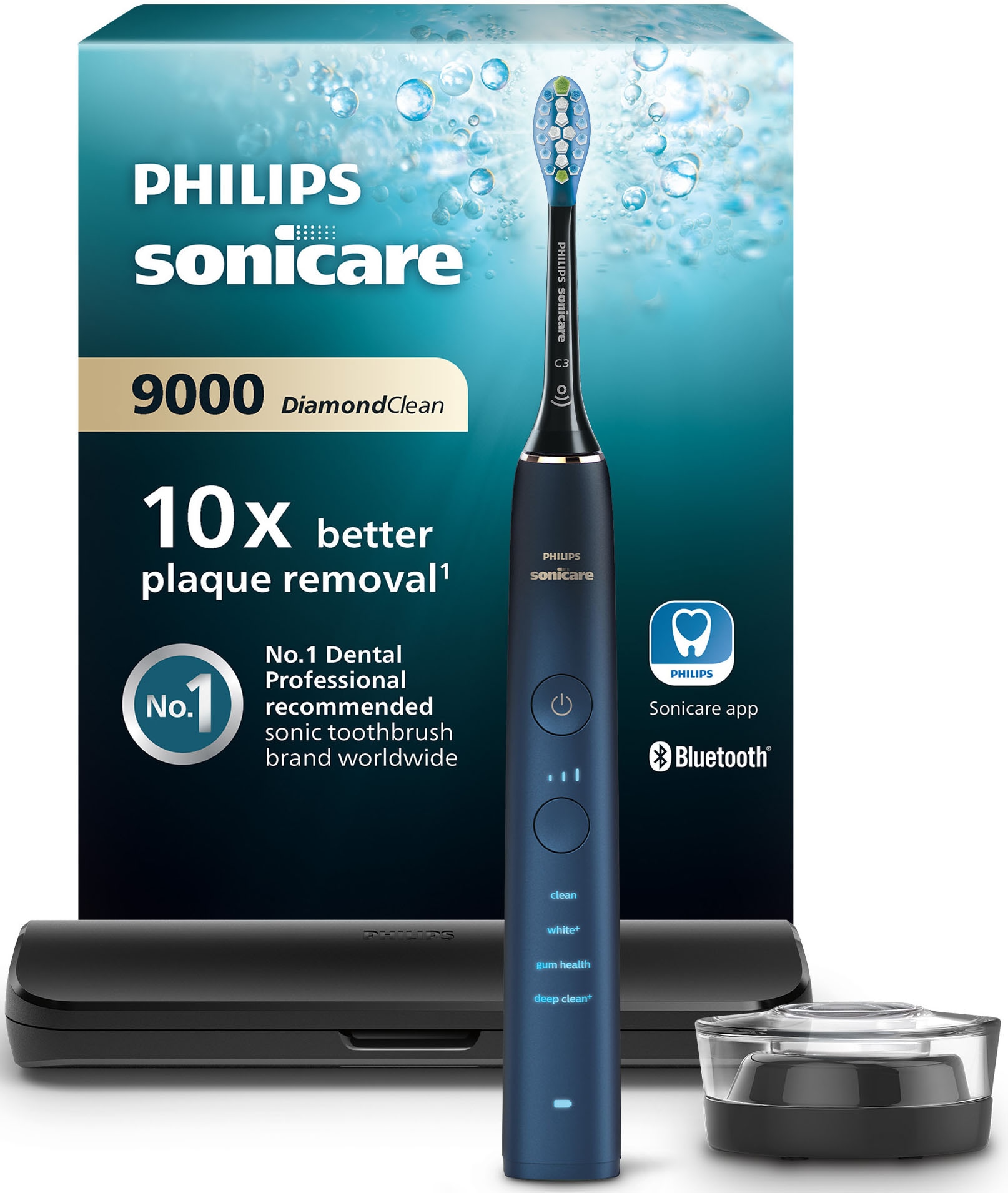 Philips Sonicare Brosse à dents électrique »DiamondClean 9000 Special Edition HX9911« 1 cuis Aufsteckbürsten mit integriertem Drucksensor, 4 Putzprogramme und 3 Intensitätsstufen