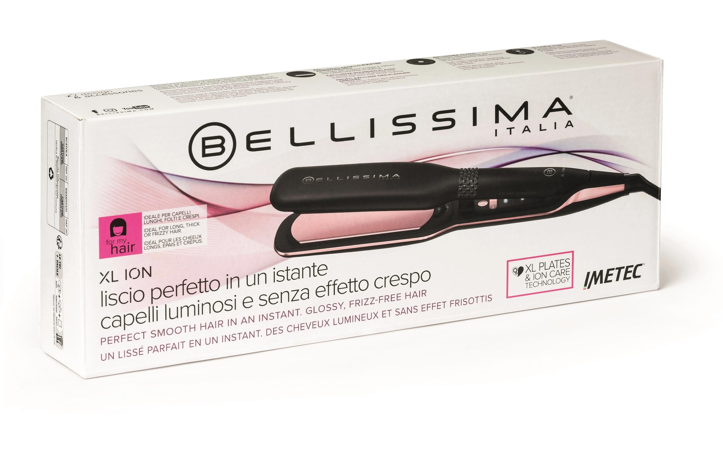 BELLISSIMA ITALIA Glätteisen »BEL-LXIO-11878« Haarglätter mit Temperaturregelung für schonendes Styling