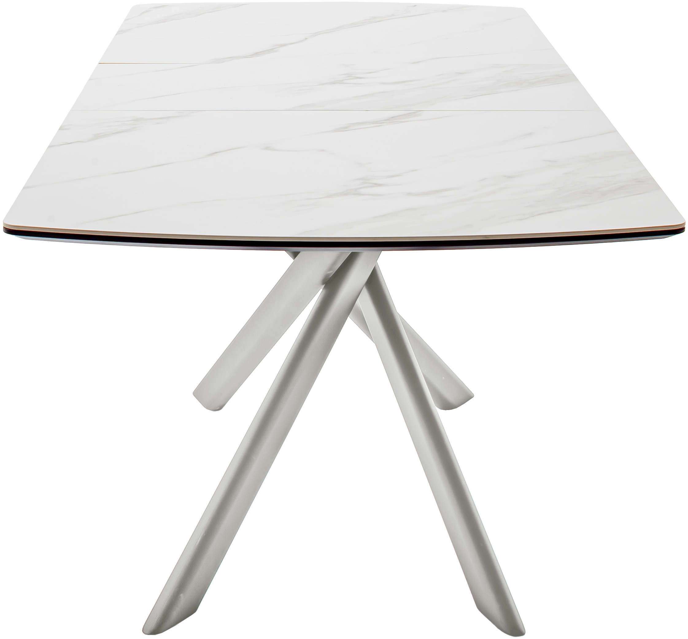 MCA furniture Table de salle à manger »VANINO Auszugtisch 180-230 cm marmoriert« 1 cuis tlg. Keramik,Edelstahl,Synchronauszug,ausziehbar,8-10 Personen