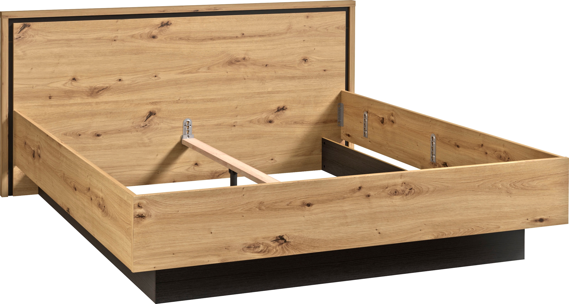 FORTE Lit »Trondheim, Belastbarkeit 250KG, Loft-Stil« revêtement mélaminé