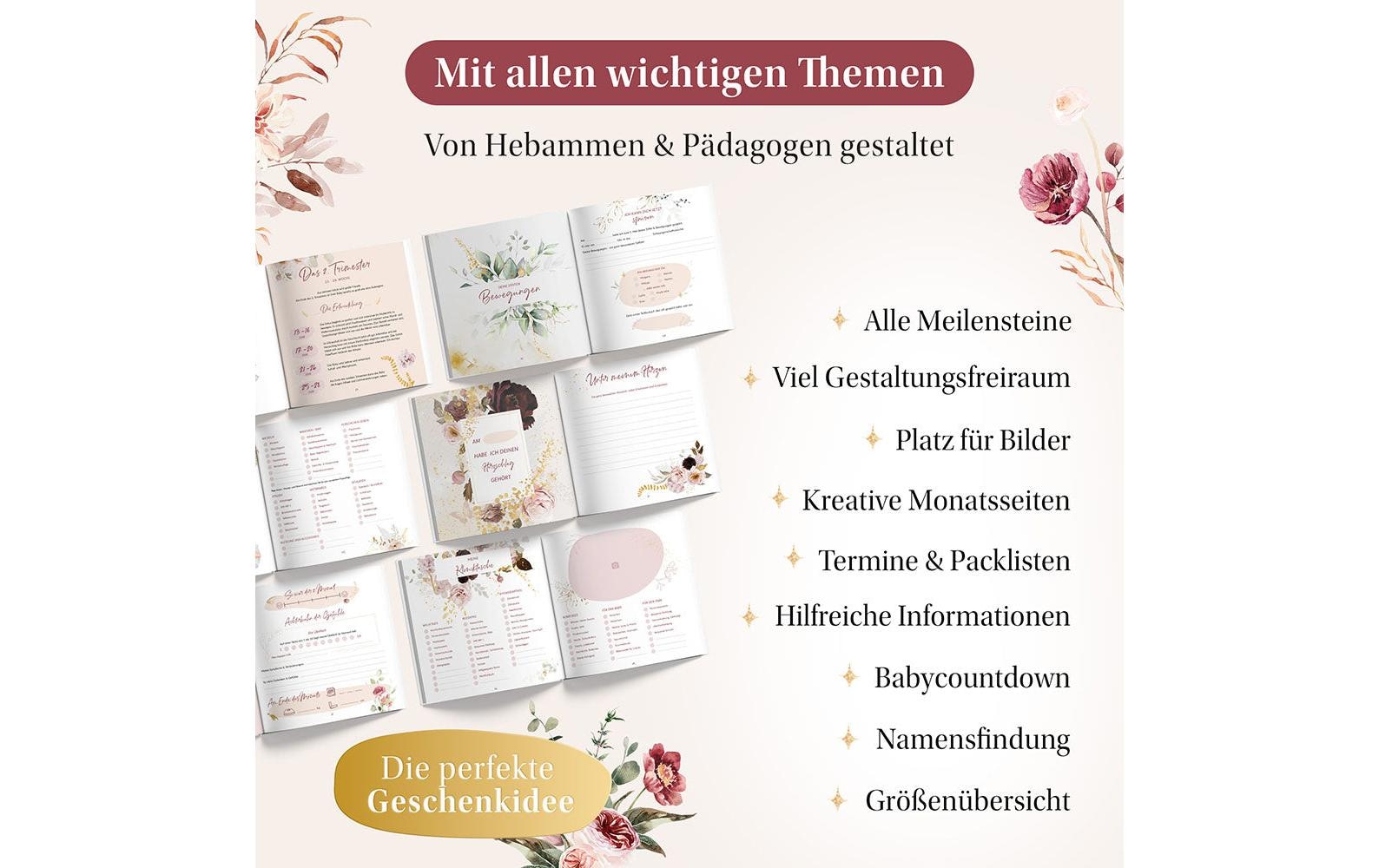   Tagebuch »Eulentaler Leinen« Erinnerungsbuch für die Schwangerschaft