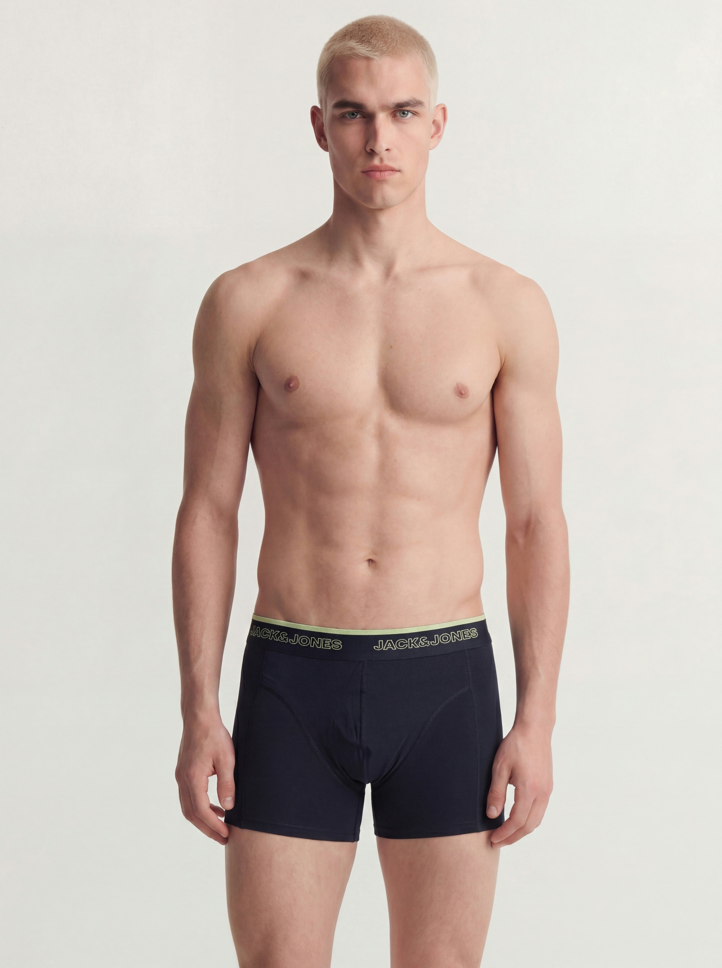 Jack & Jones Tronc »JACADRIAN SOLID TRUNKS 7 PACK« Paquet, 7 cuis mélange de coton, ceinture élastique