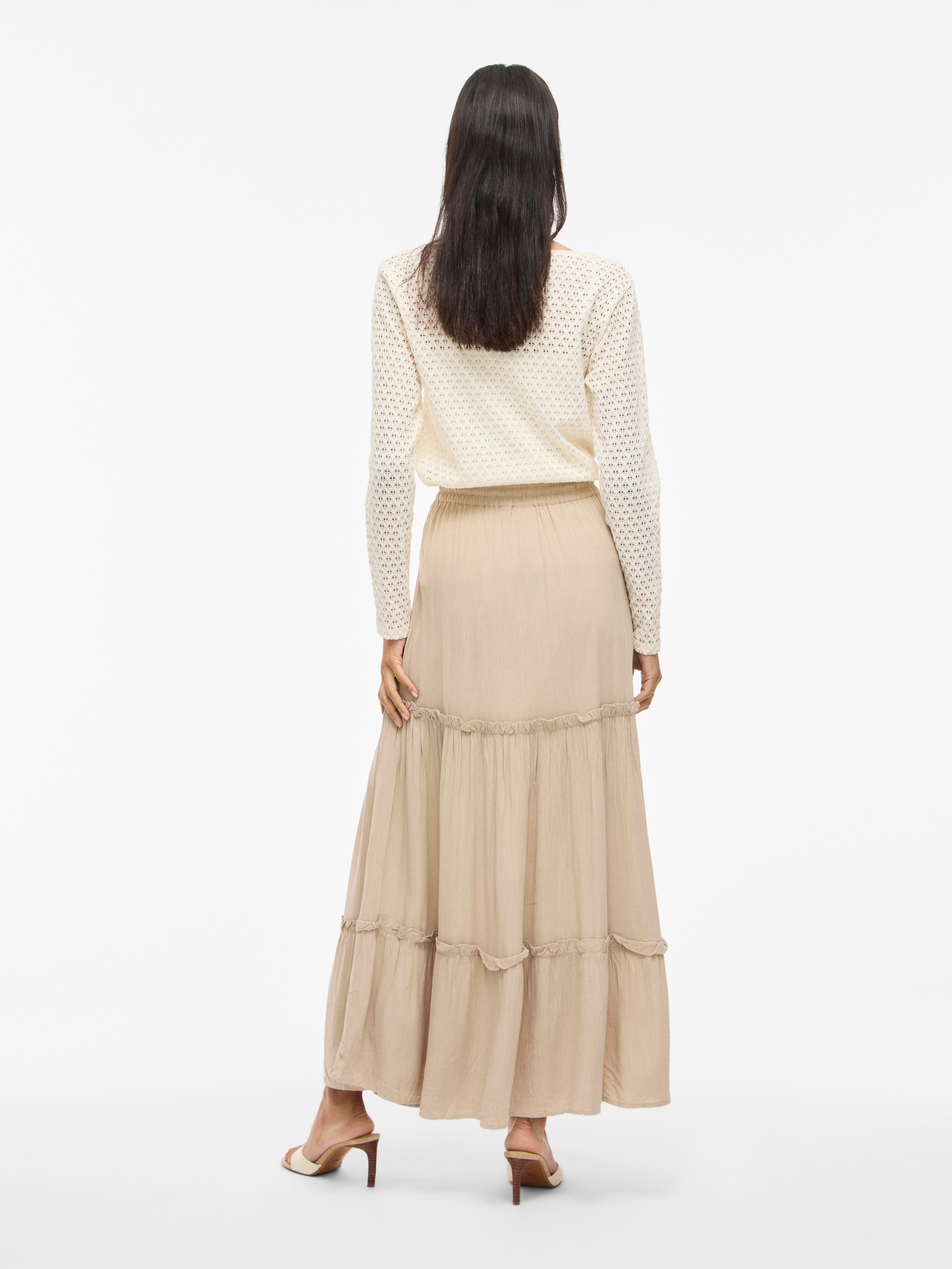 Vila Maxi jupe »VIMESA HW MAXI SKIRT - NOOS« mit Rüschen