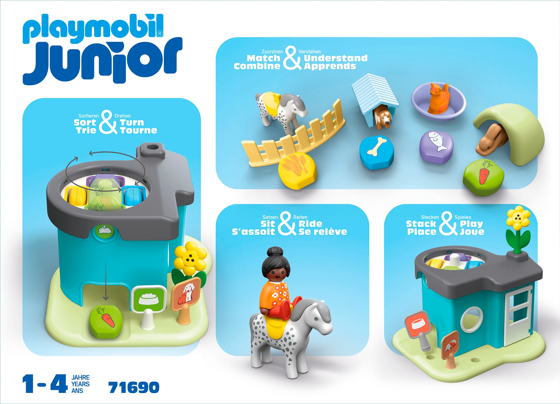 Playmobil® Jeu de construction »Tierpension mit Futterspender (71690), JUNIOR« Made in Europe