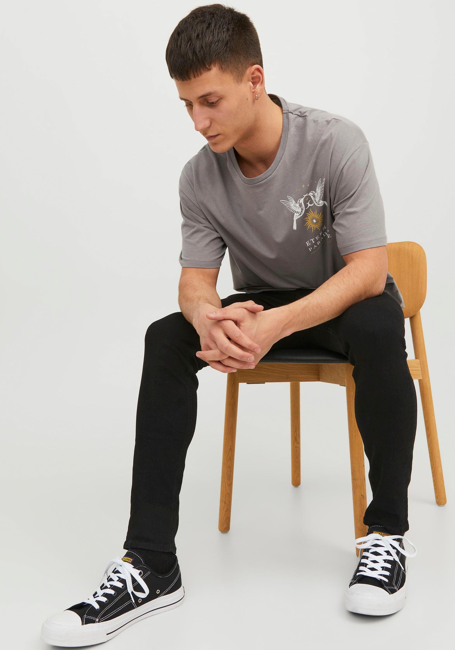 Jack & Jones Skinny-fit-Jeans »JJILIAM  Skinny Jeans mit Used-Waschung für schlanke Silhouette« Abriebeffekte, modisch, skinny fit, Baumwollmischung,