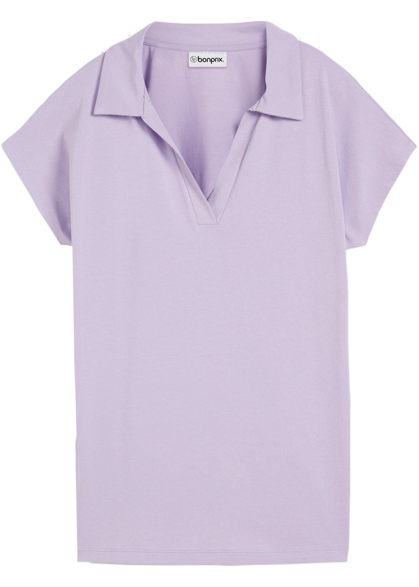 bonprix T-shirt Regular Fit Passform, Kurzarm, offener Polokragen