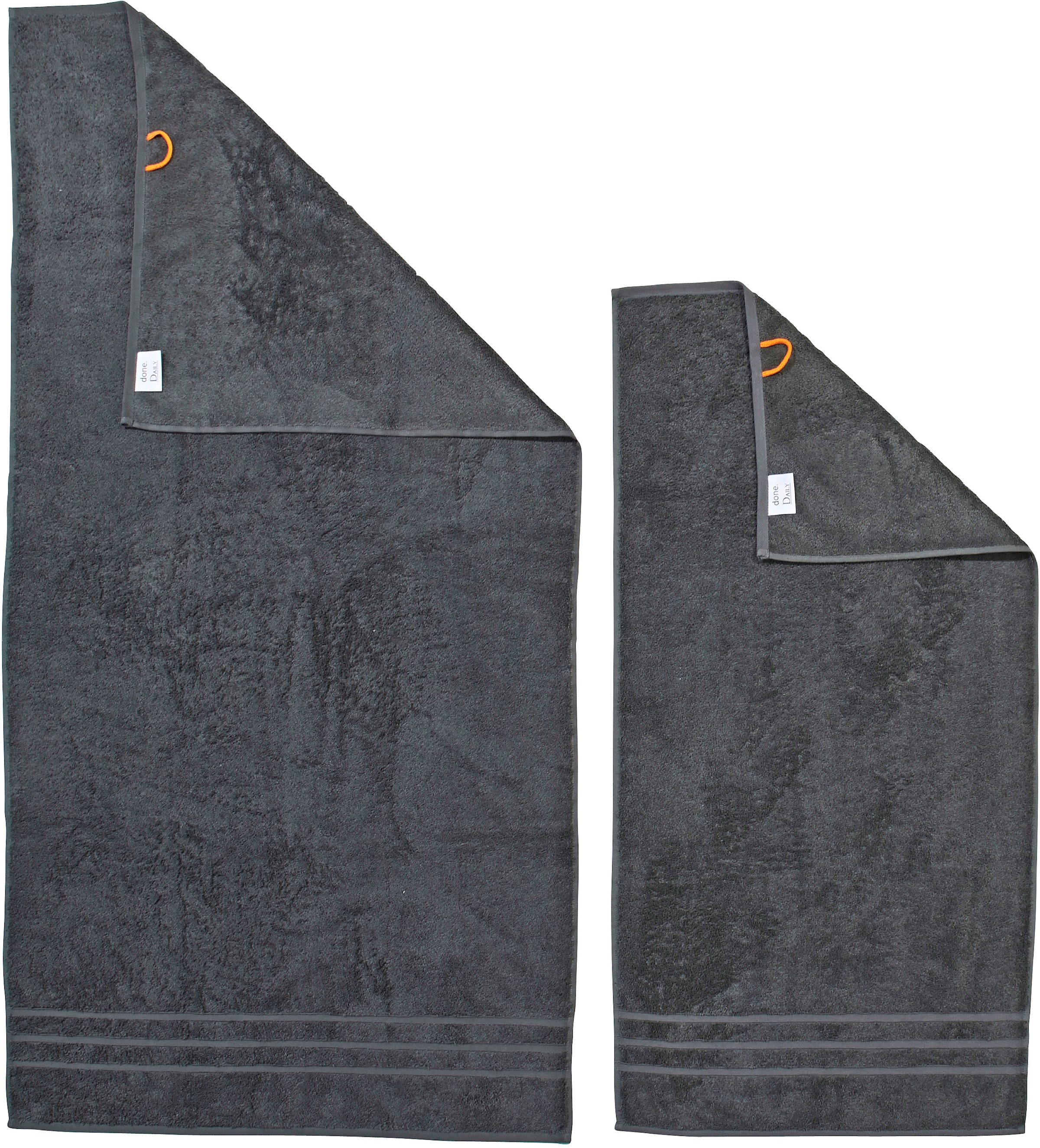 done.® Handtuch Set »Daily Uni« 2x Handtücher (50x100 cm) & 2 Duschtücher(70x140 cm)
