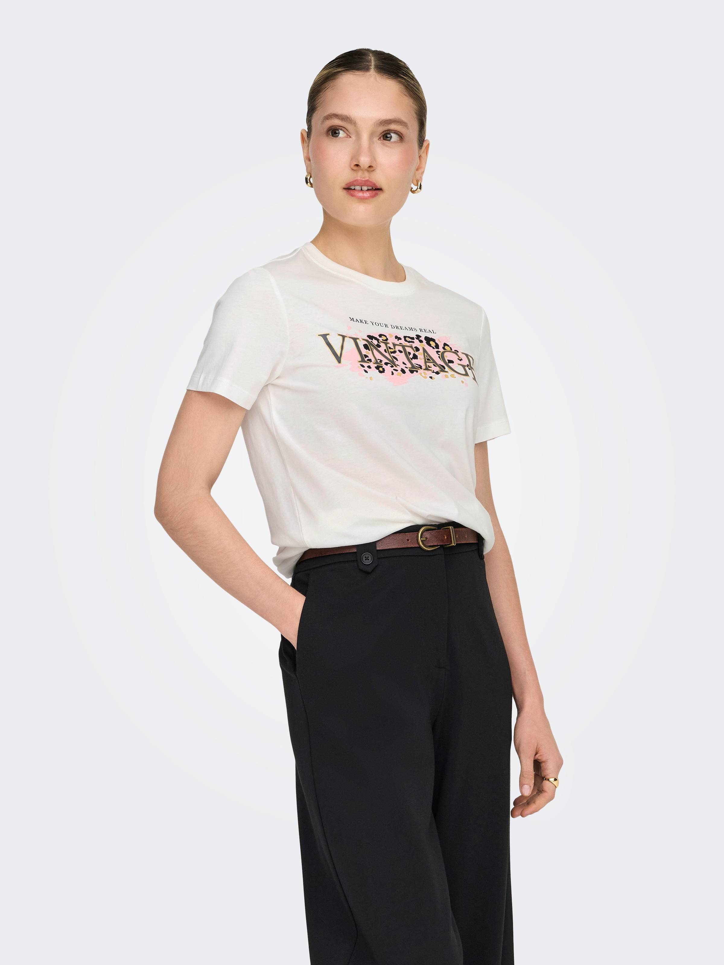 ONLY T-shirt à manches courtes »ONLFREEZE LIFE S/S HEART TEE BOX JRS« Baumwolle, regular fit, Rundhals
