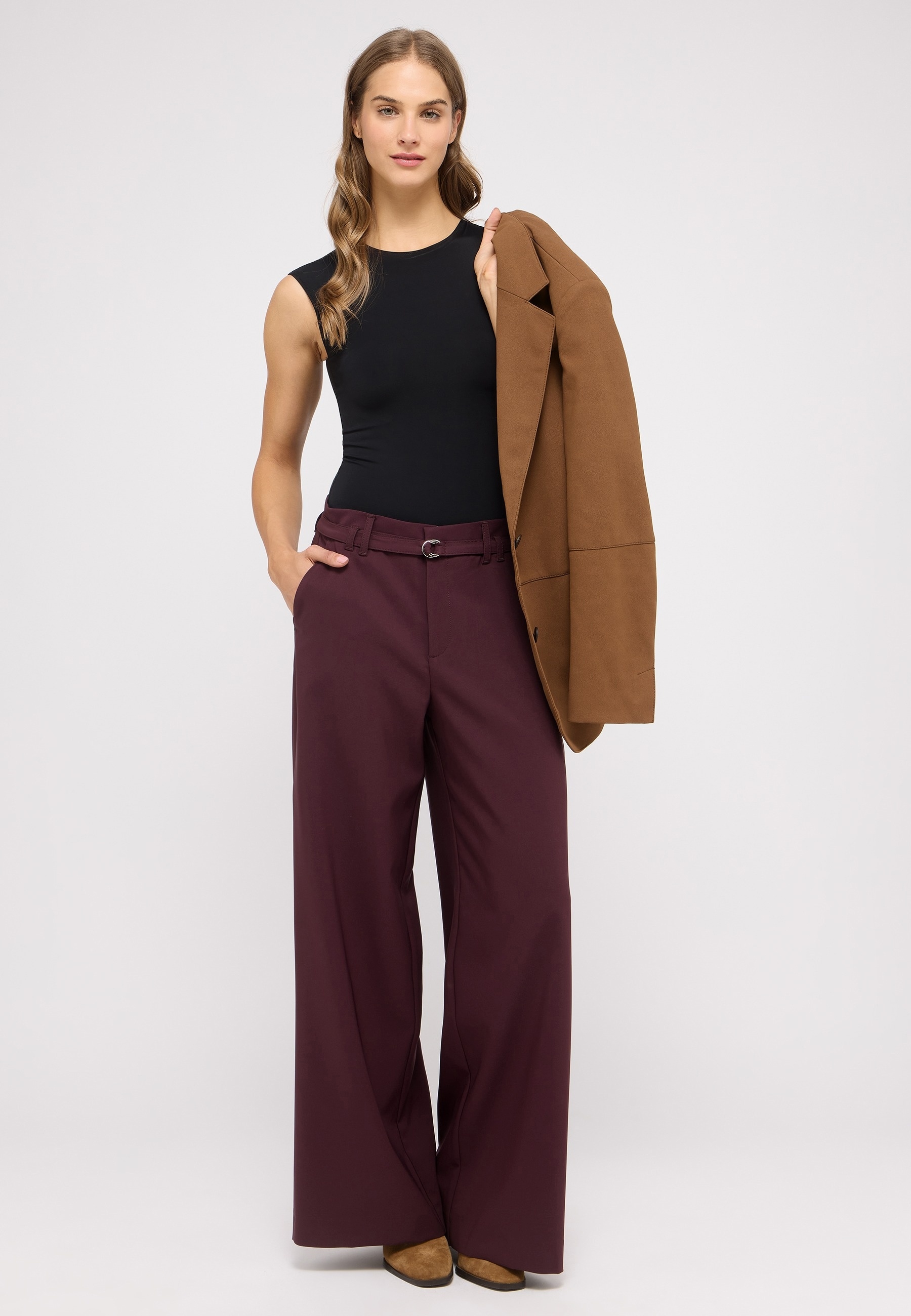 ANGELS »LIVA SLEEK«  Hose Liva Chic Belt mit eingebautem Gürtel