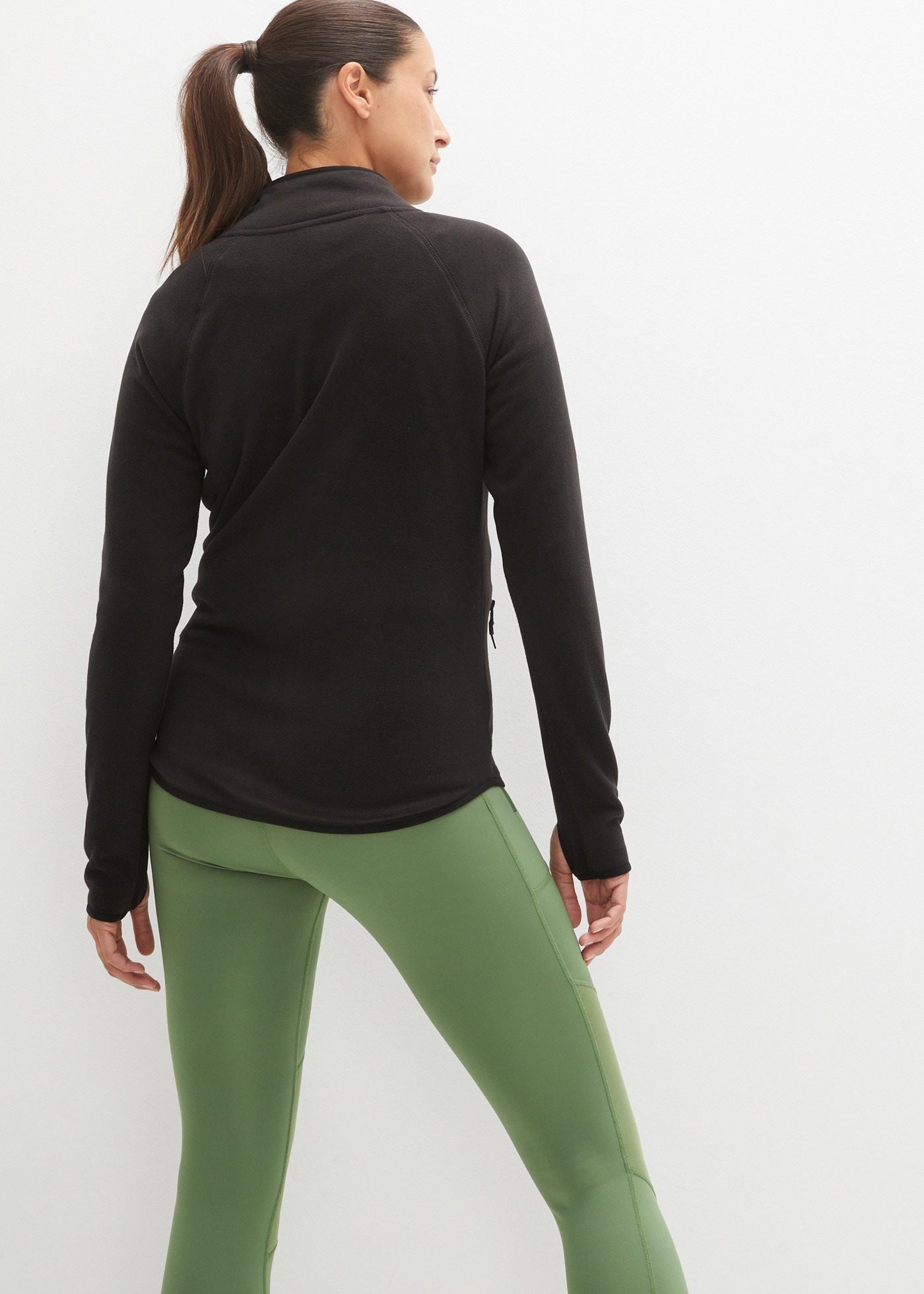 bonprix Fleecejacke unifarbenes Design, bequeme Passform, mit Reissverschluss