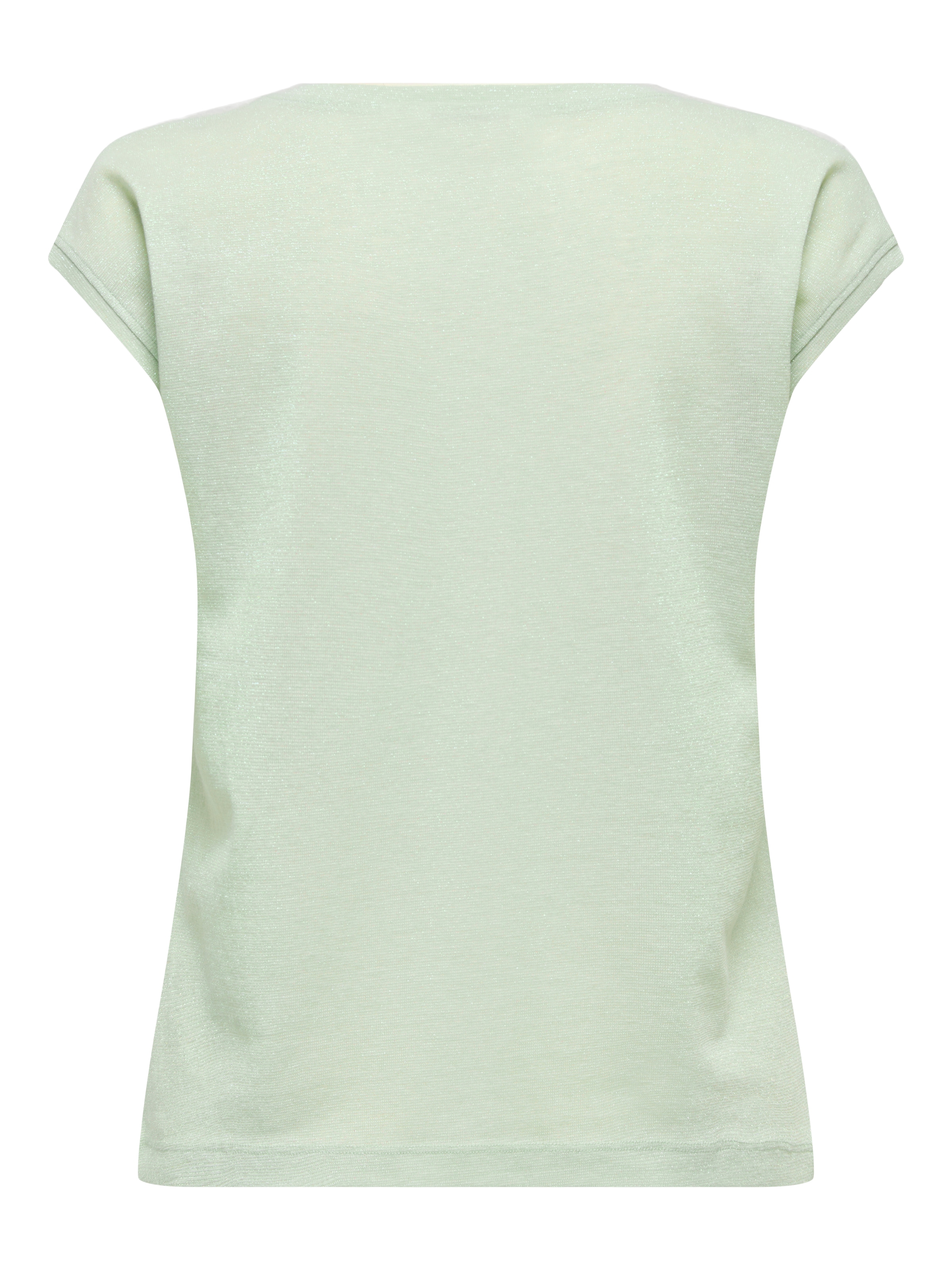 ONLY T-shirt à manches courtes »ONLSILVERY S/S V NECK LUREX TOP JRS NOOS« Mélange de matières avec paillettes, coupe ample, col rond