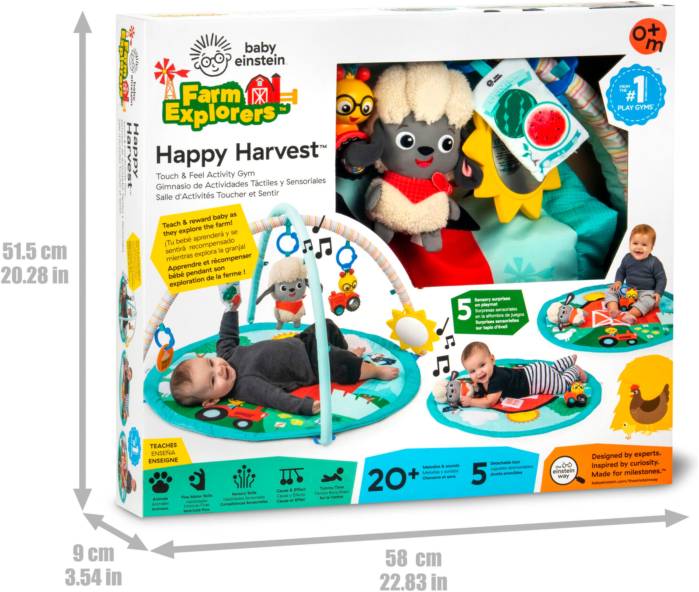Baby Einstein Spielbogen »Happy Harvest Touch & Feel Activity Gym« mit Soundeffekt