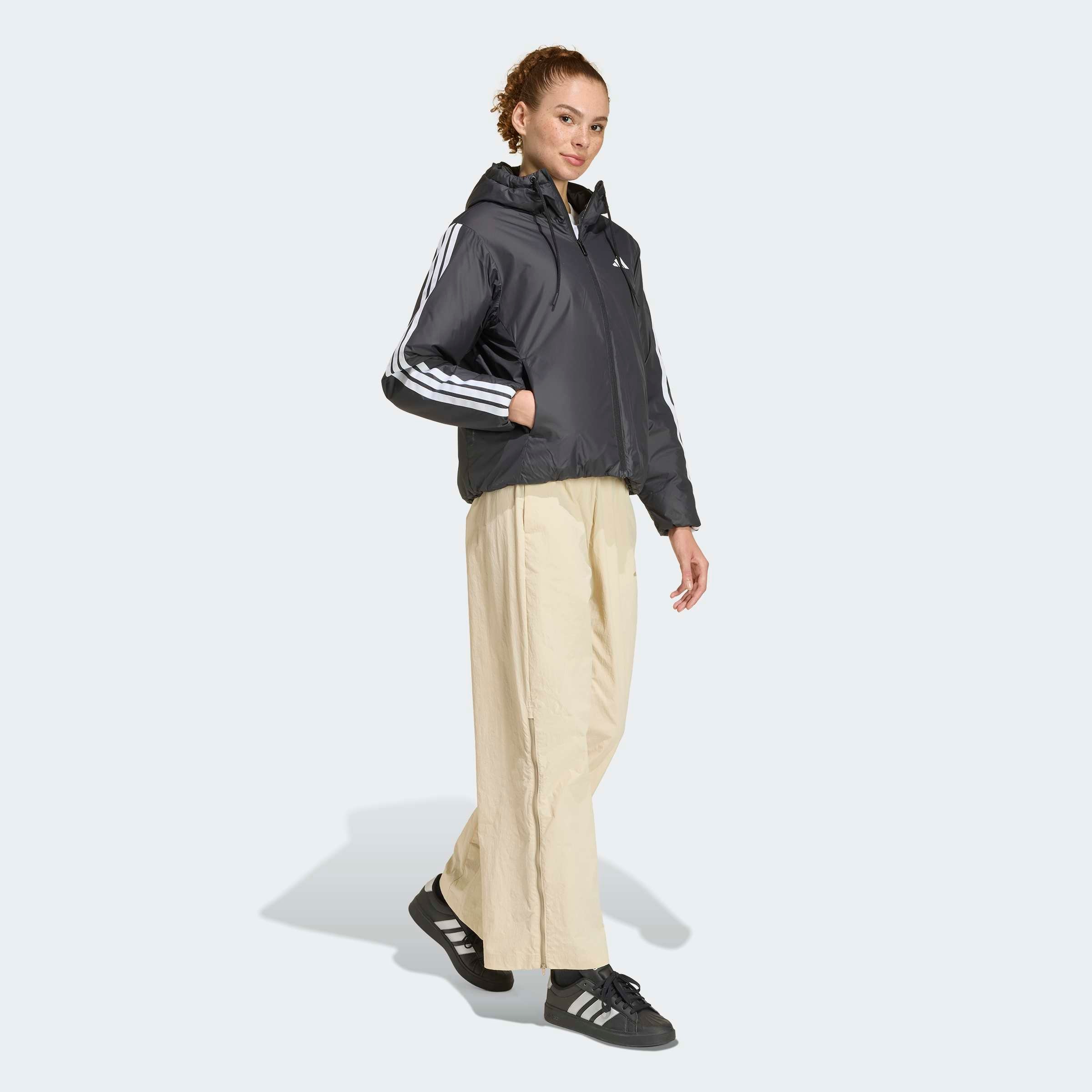 adidas Sportswear Outdoorjacke »W ESS 3S INS HD« für Erwachsene, mit Kapuze, wasserabweisendes Finish