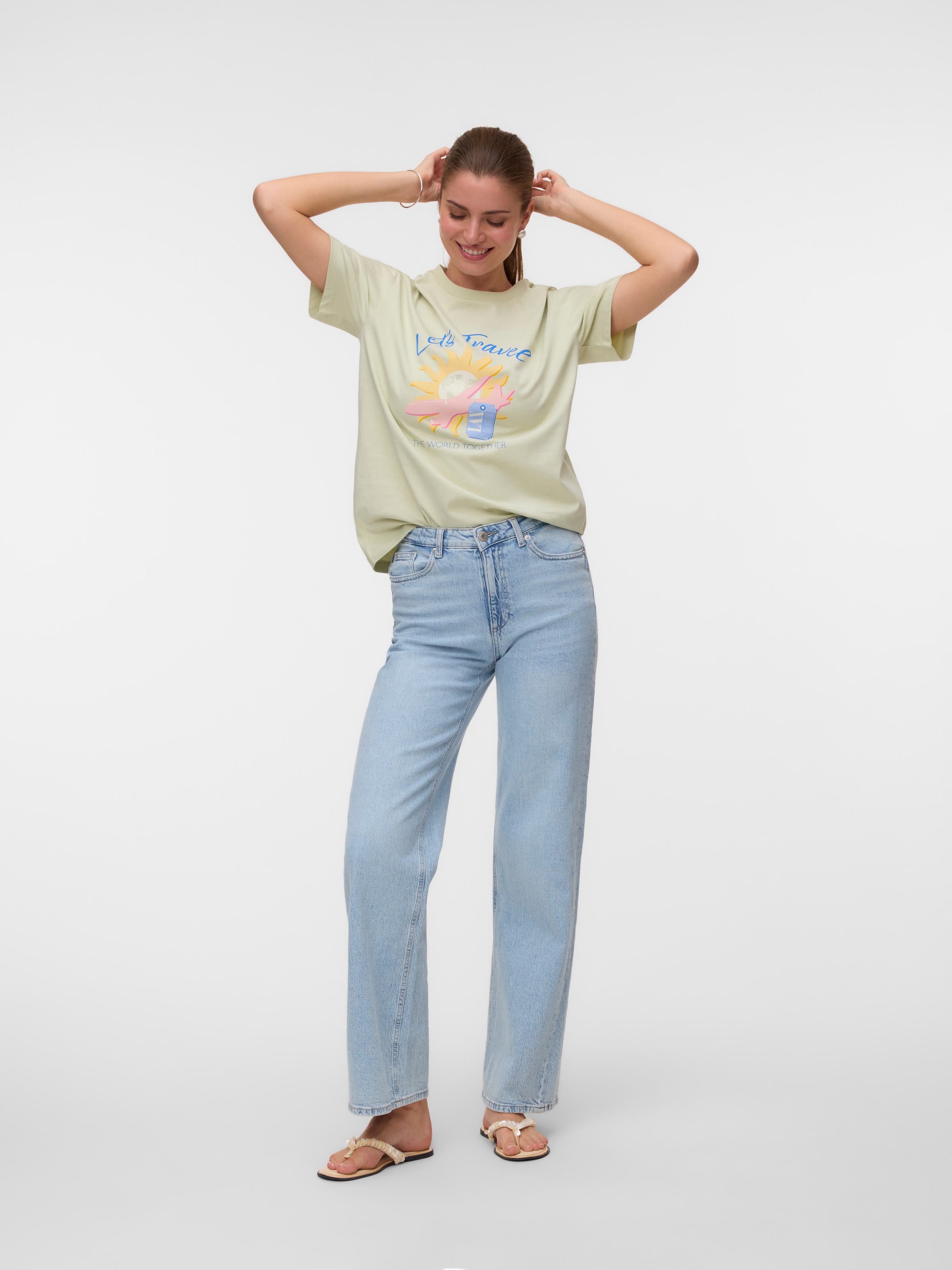Vero Moda T-Shirt »VMNINNA MIA SS TOP BOX JRS« Baumwolle, Rückenprint