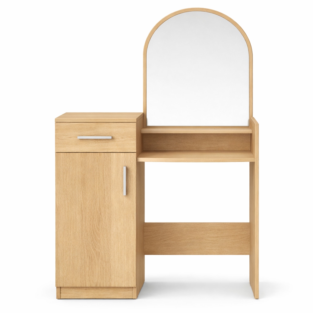 GOODproduct Coiffeuse »Trympo 1, Kosmetiktisch, Frisiertisch, Schminkkommode, Toilettentisch« Schminktisch mit Spiegel und Stauraum (1 Schublade, 1 Tür)