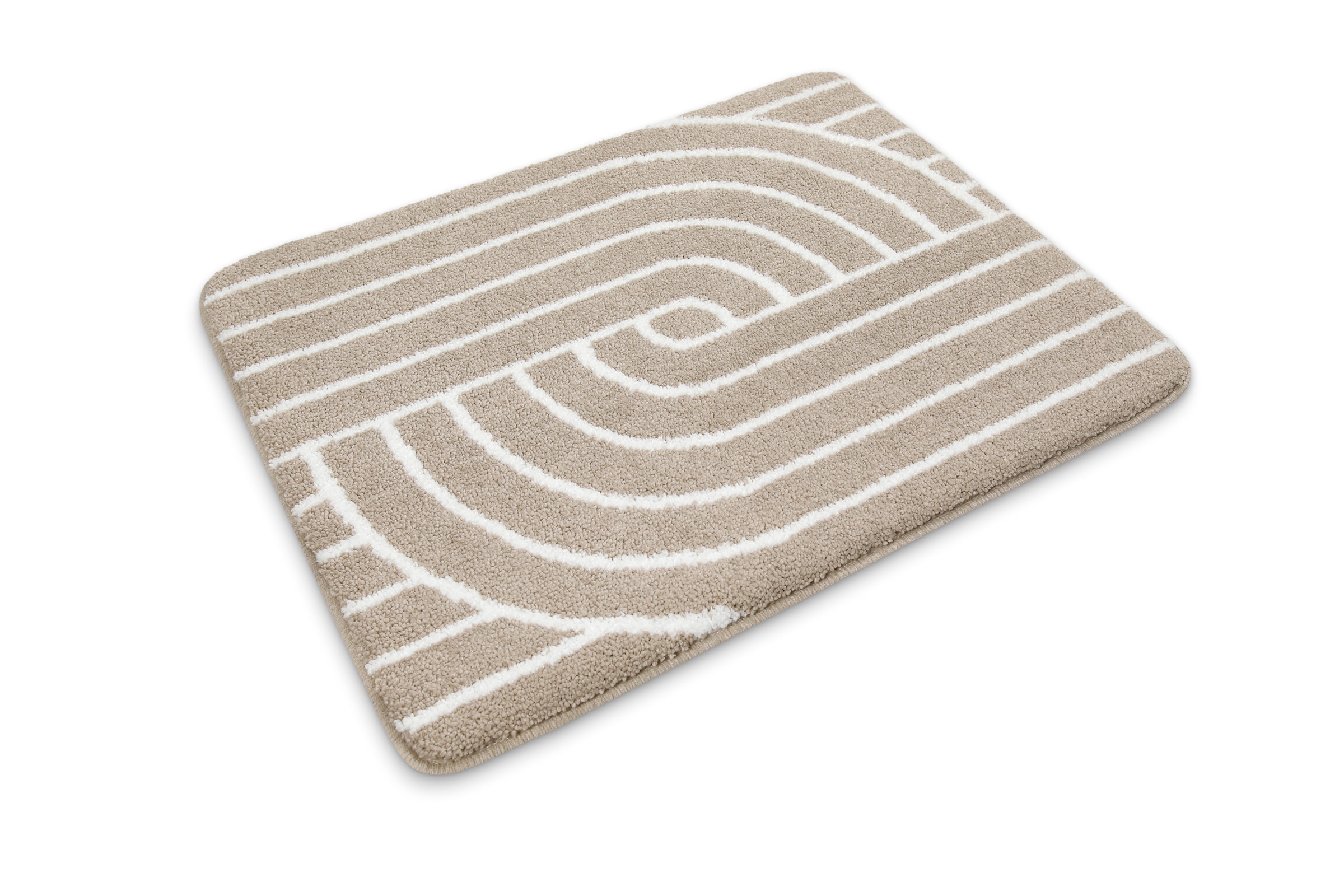 Wecon home Basics Tapis de bain »Hilda« Höhe 15 mm lavable, antidérapant, résistant, facile d'entretien avec motif rétro