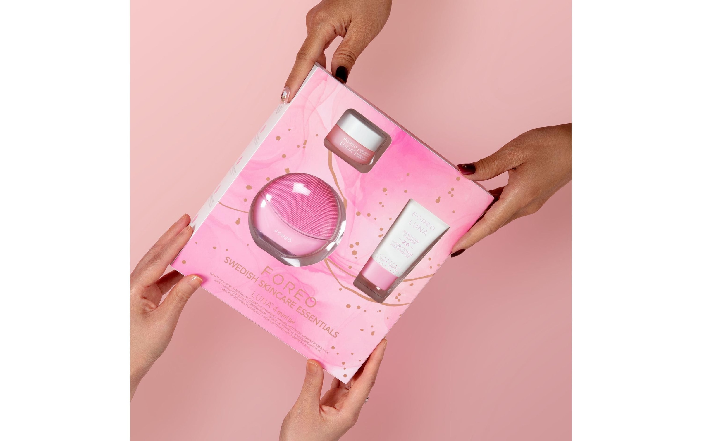 FOREO Kit de nettoyage du visage »Luna 4 Mini Set« Hochwertiges Gesichtsreinigungsset für die doppelte Reinigung