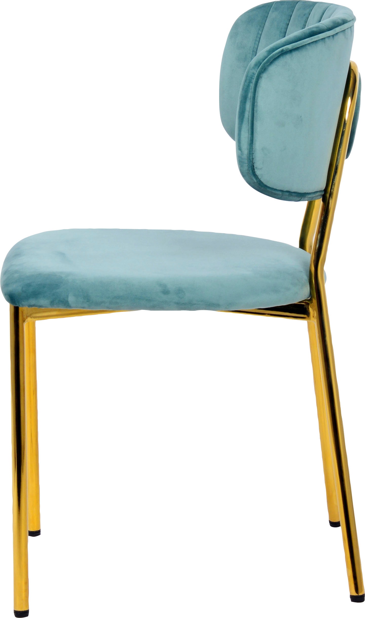 Kayoom Chaise de salle à manger »Stuhl Kian 125 2er-Set,filigranes Metallgestell,pflegeleicht Samtbezug« (Ensemble) 2 cuisrevêtement doux comme du velours, housse en velours facile d'entretien