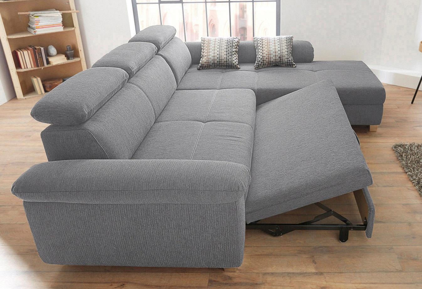 Jockenhöfer Gruppe Ecksofa »Landshut L-Form« inklusive Bettfunktion, Kopf- bzw. Rückenteilverstellung