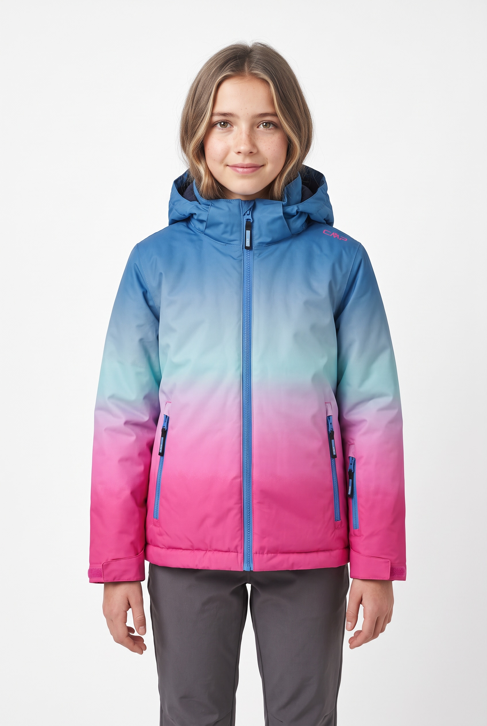 CMP Veste de neige »KID G JACKET SNAPS HOOD« avec capuche winddicht, wasserdicht, getapte Nähte