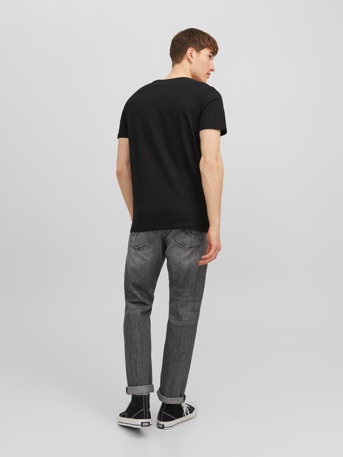 Jack & Jones Rundhalsshirt »JJECORP mit Logo-Print und klassischem Rundhals« Baumwolle, regular fit