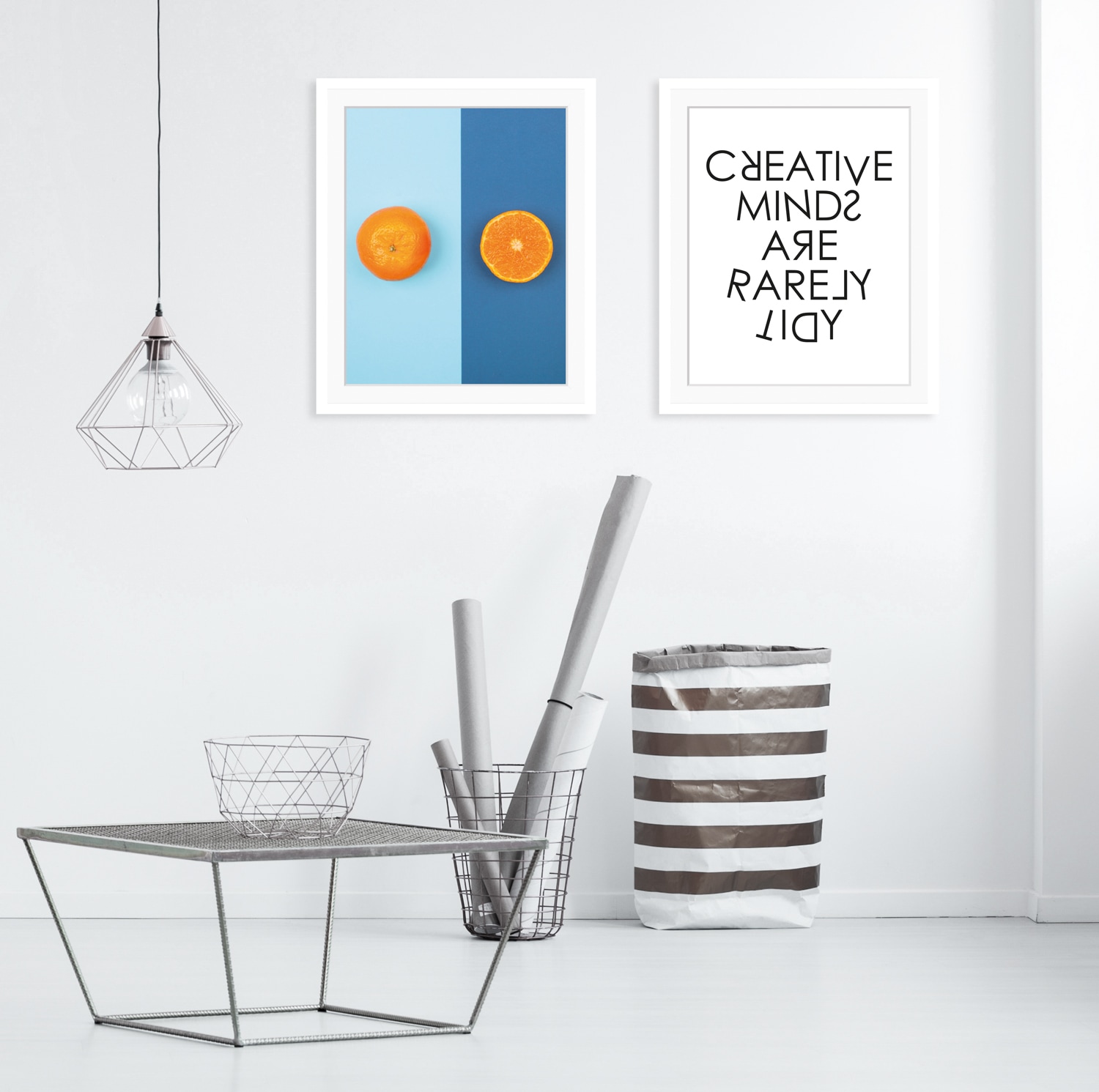 queence Image »CREATIVE MINDS« gerahmt, Schriftzug