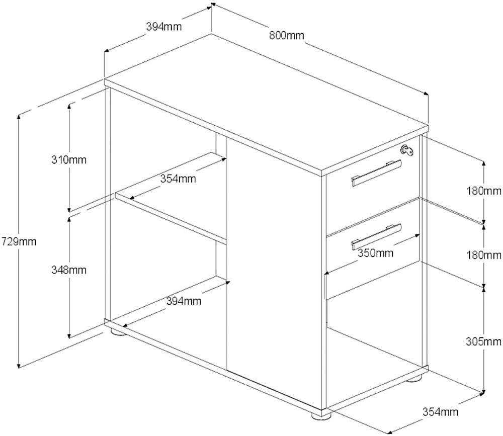 Parisot Ensemble de meubles de bureau »Start Up« Set, 1-tlg., 2 tlg. Gesamtarbeitsfläche 189 x 80cm