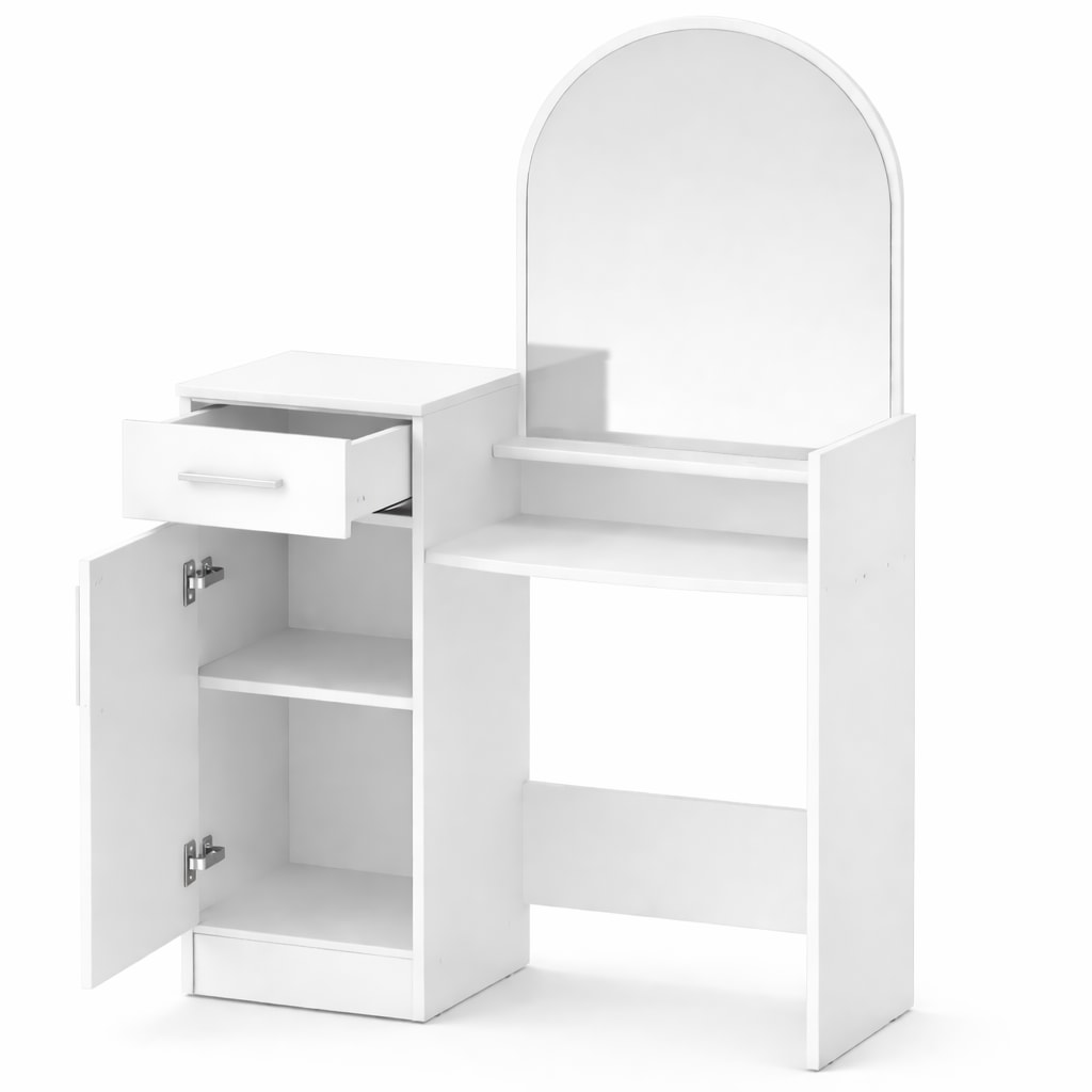 GOODproduct Schminktisch »Trympo 1, Kosmetiktisch, Frisiertisch, Schminkkommode, Toilettentisch« Schminktisch mit Spiegel und Stauraum (1 Schublade, 1 Tür)