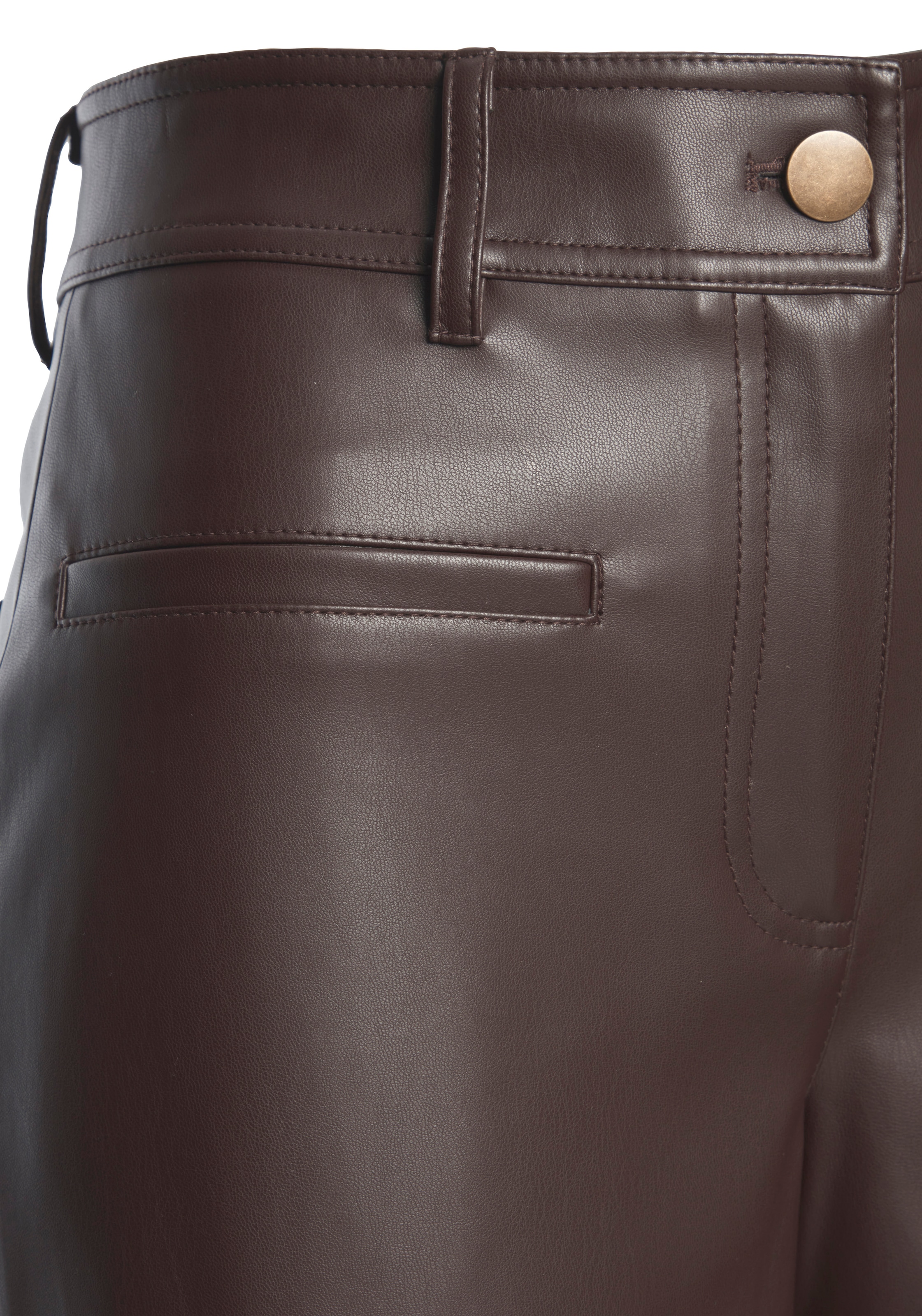 LASCANA Pantalon imitation cuir  en forme droite, similicuir, festif, moderne