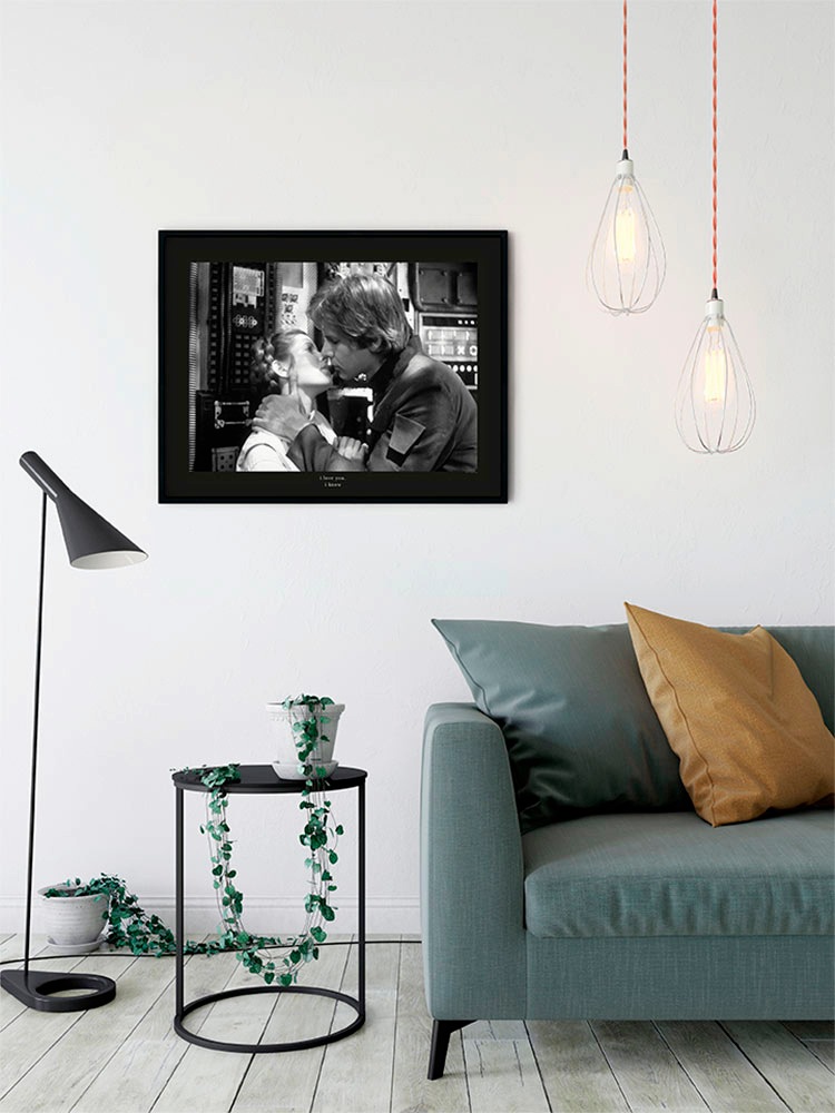 Komar Image »Star Wars Classic Leia Han Kiss Quote« 1 cuis tlg. Wandbild zur Dekoration im Kinderzimmer - ohne Rahmen