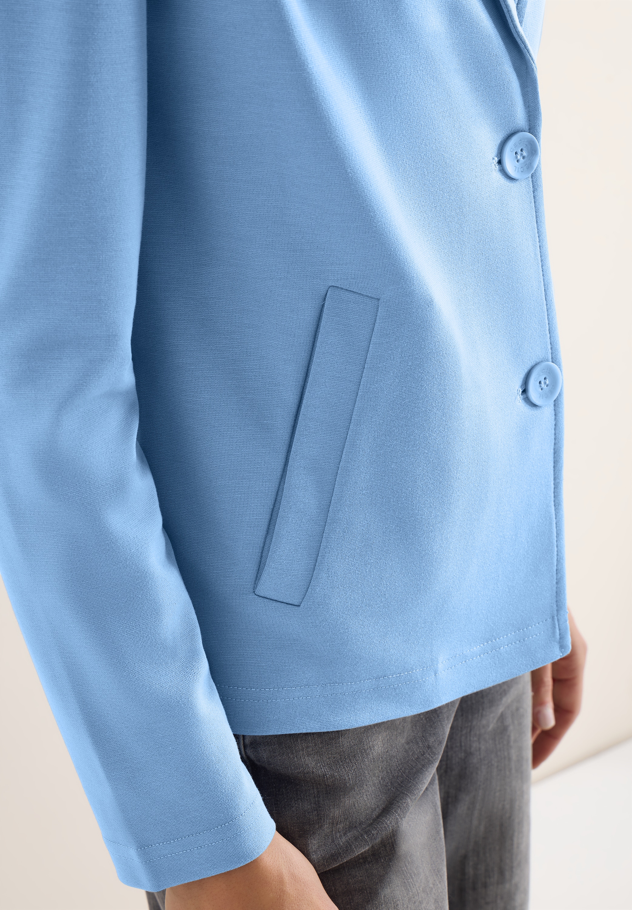 Cecil Sweatblazer mit Knopfverschluss und Viskose