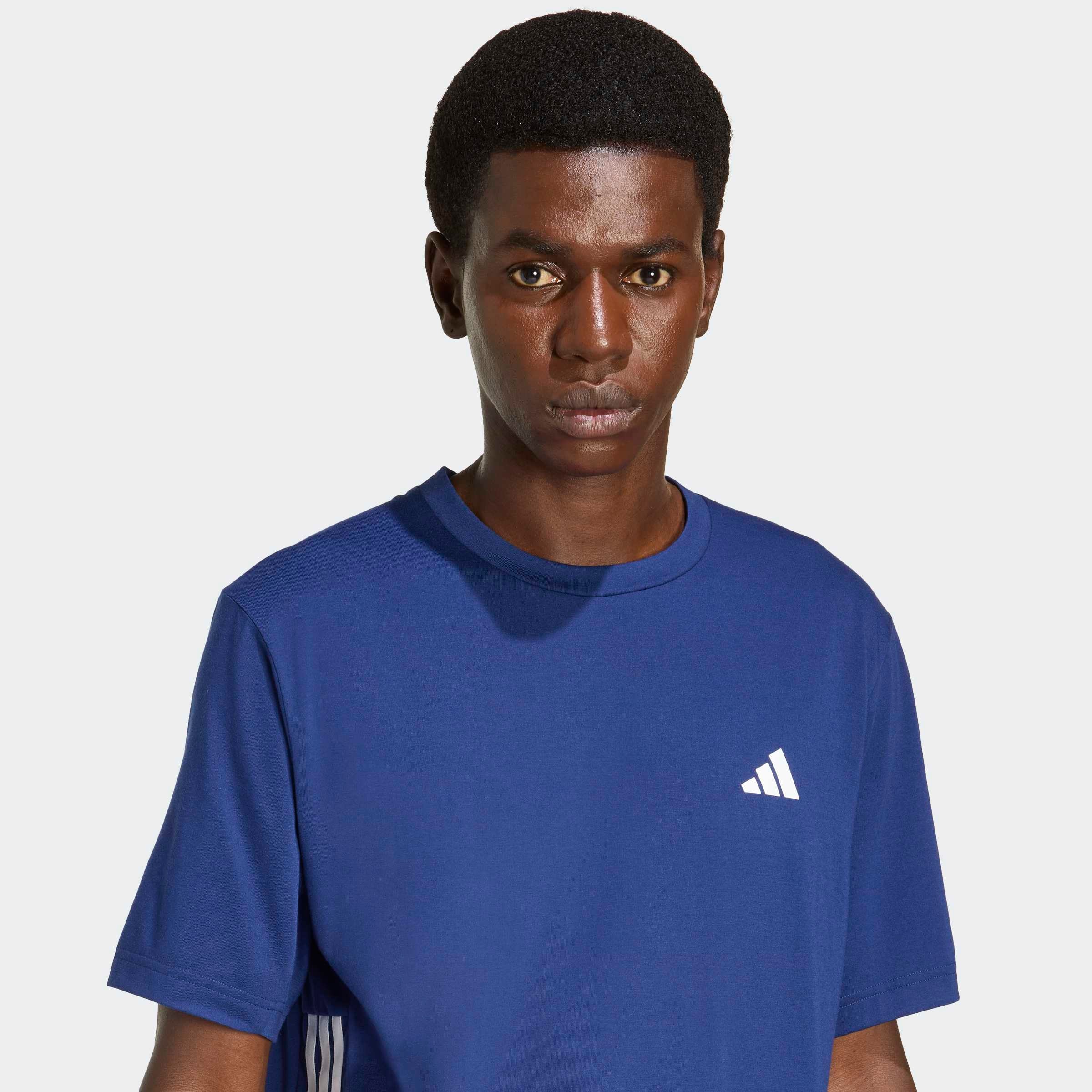 adidas Performance T-shirt »WORKOUT ESSENTIALS FEELREADY 3-STREIFEN« col rond, style sportif, en jersey simple