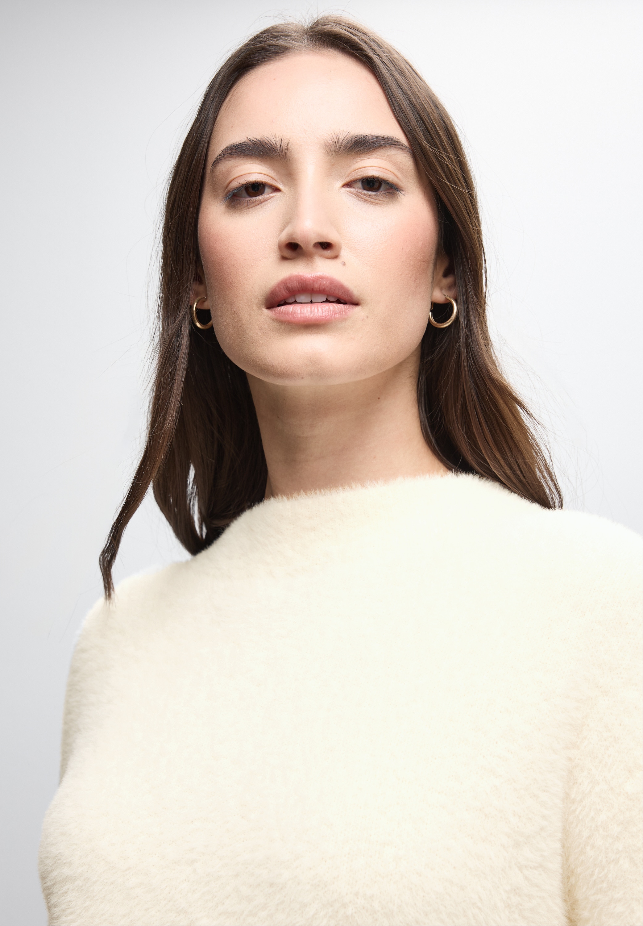 STREET ONE Pull à col rond in softer Federgarn-Qualität