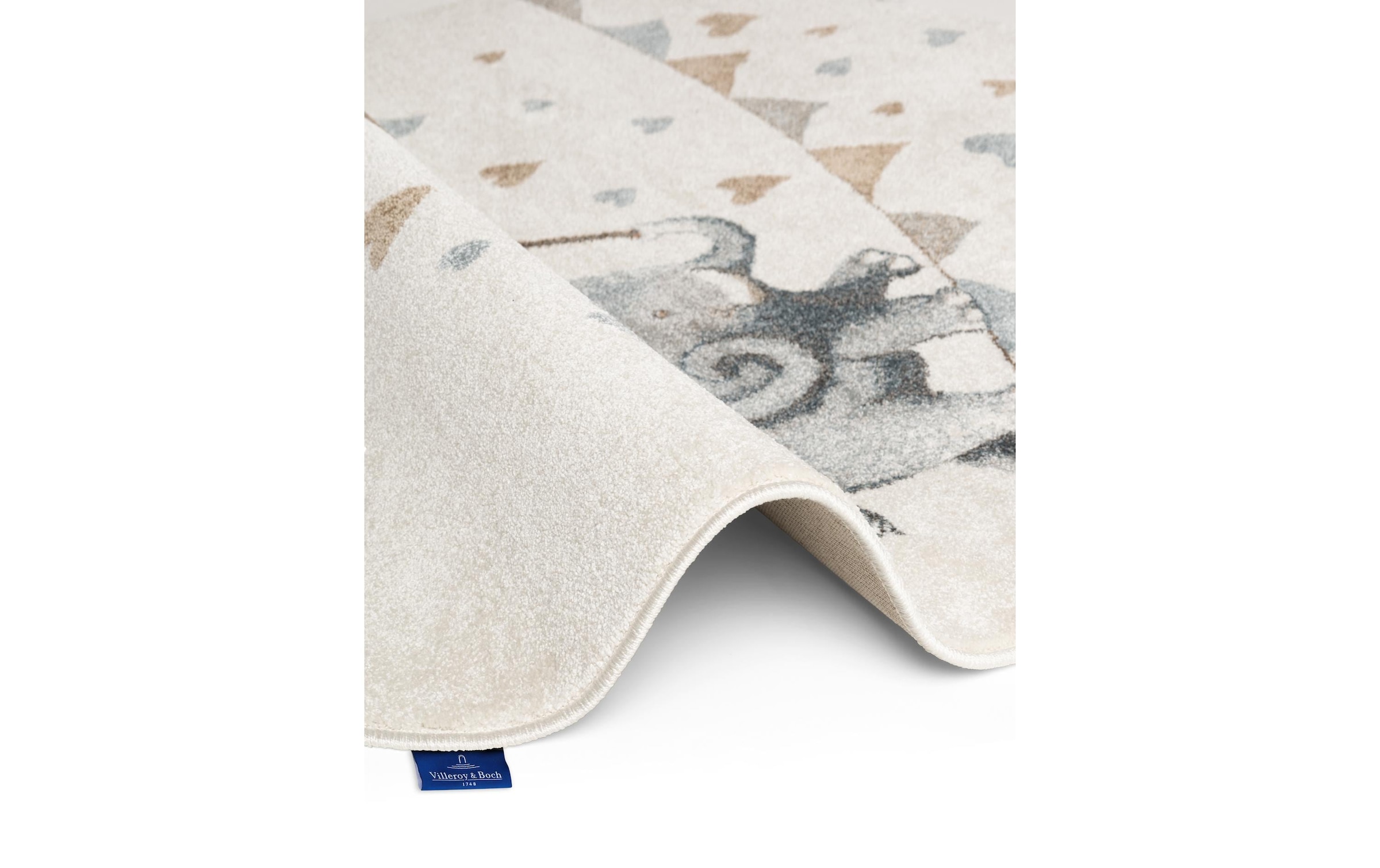 Villeroy & Boch Kinderteppich »Walk like an Elephant Rainy« rund 9 mm Höhe Spielteppich weich, Kinderzimmer, Boho Kids Spielunterlage, Tieremotiv