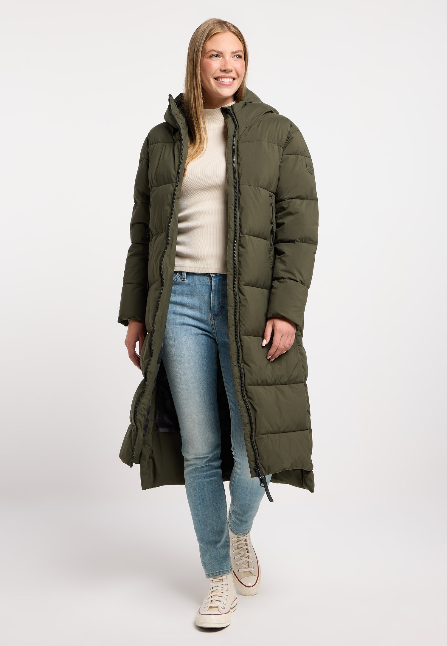 Ragwear Manteau matelassé »PATRISE« doublé chaudement, plus long à l’arrière qu’à l’avant