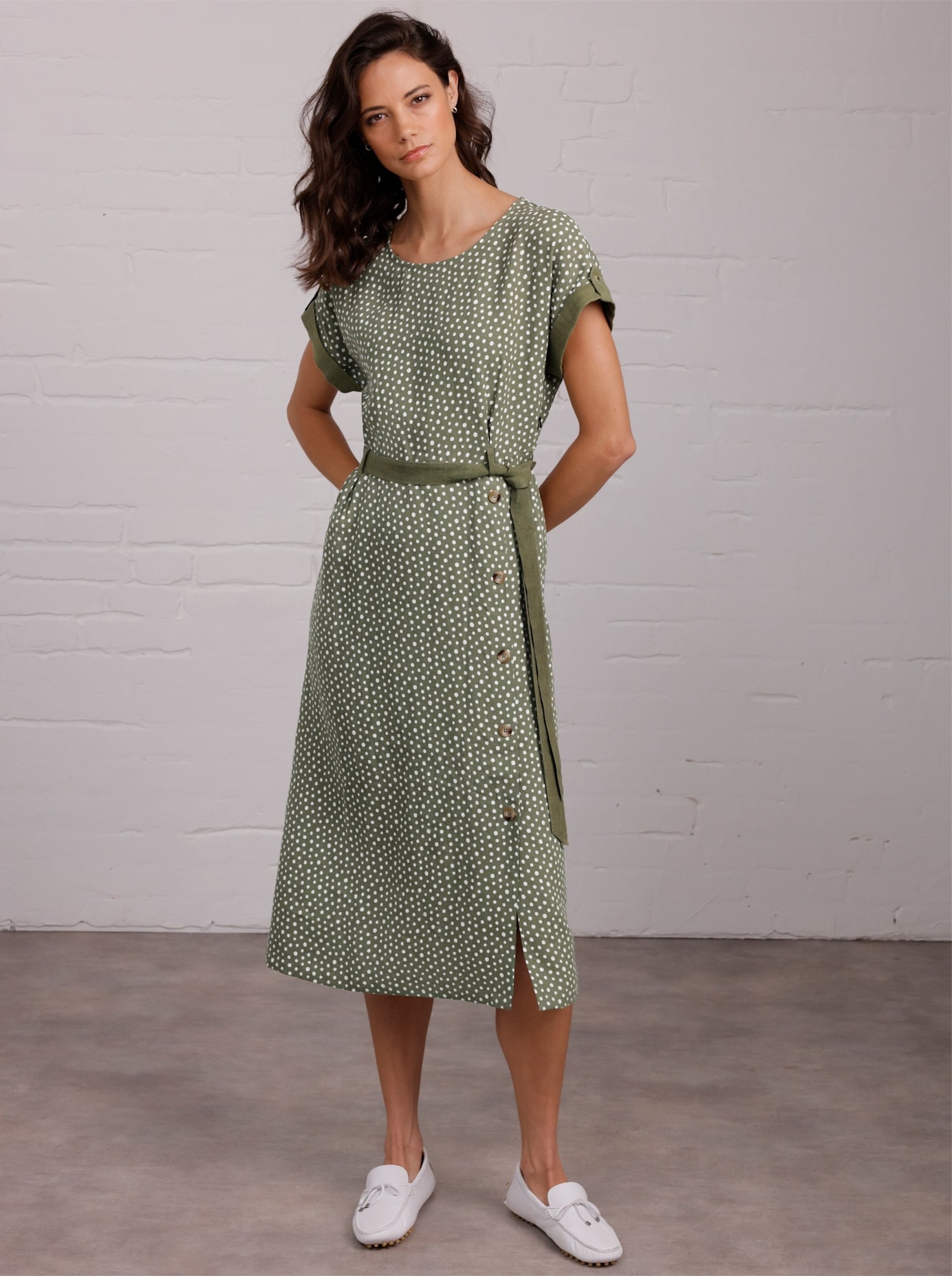 CREATION L PREMIUM Druckkleid »Leinen-Kleid«