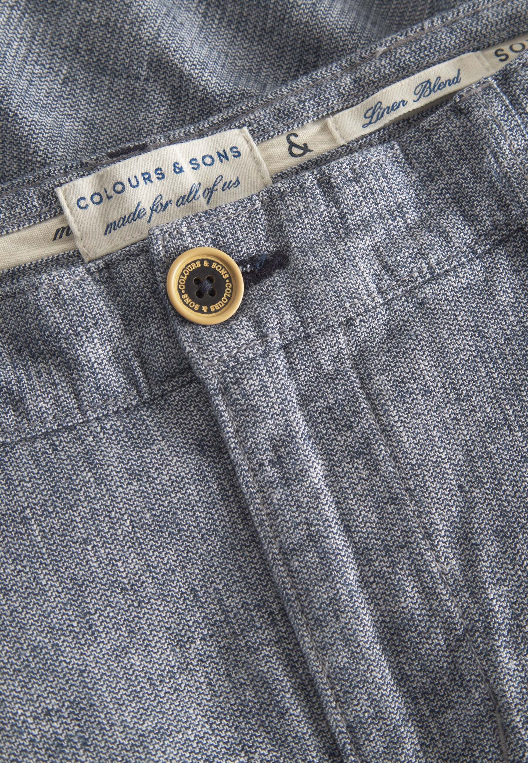 colours & sons Leinenhose »colours & sons Shorts Linen Blend Check«