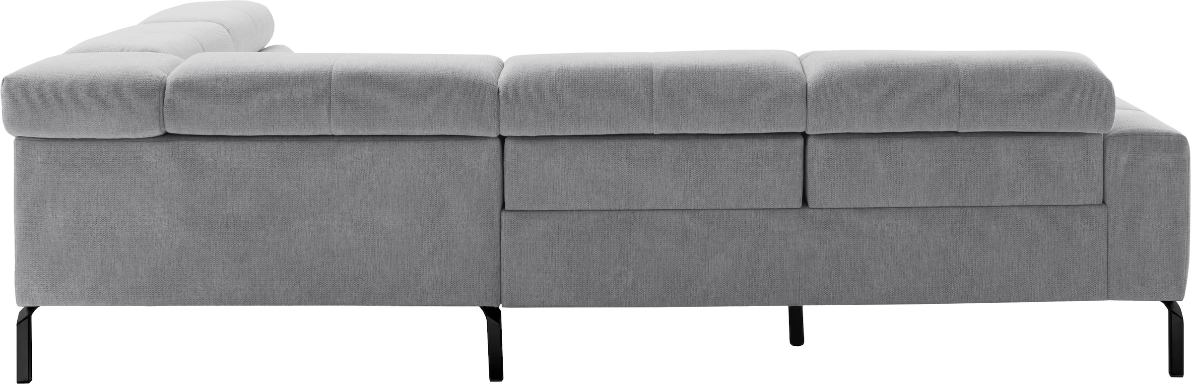 Home affaire Canapé d'angle »Claya Move, L-Form, Kopf- & Rückenverstellung, Breite 282 cm« Matelassage moderne, rembourrage doux & hauteur adaptée aux robots aspirateurs