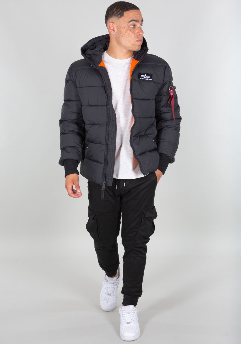 Alpha Industries Steppjacke »Hooded Puffer Alpha FD« mit Kapuze Kunstfaser, regular fit