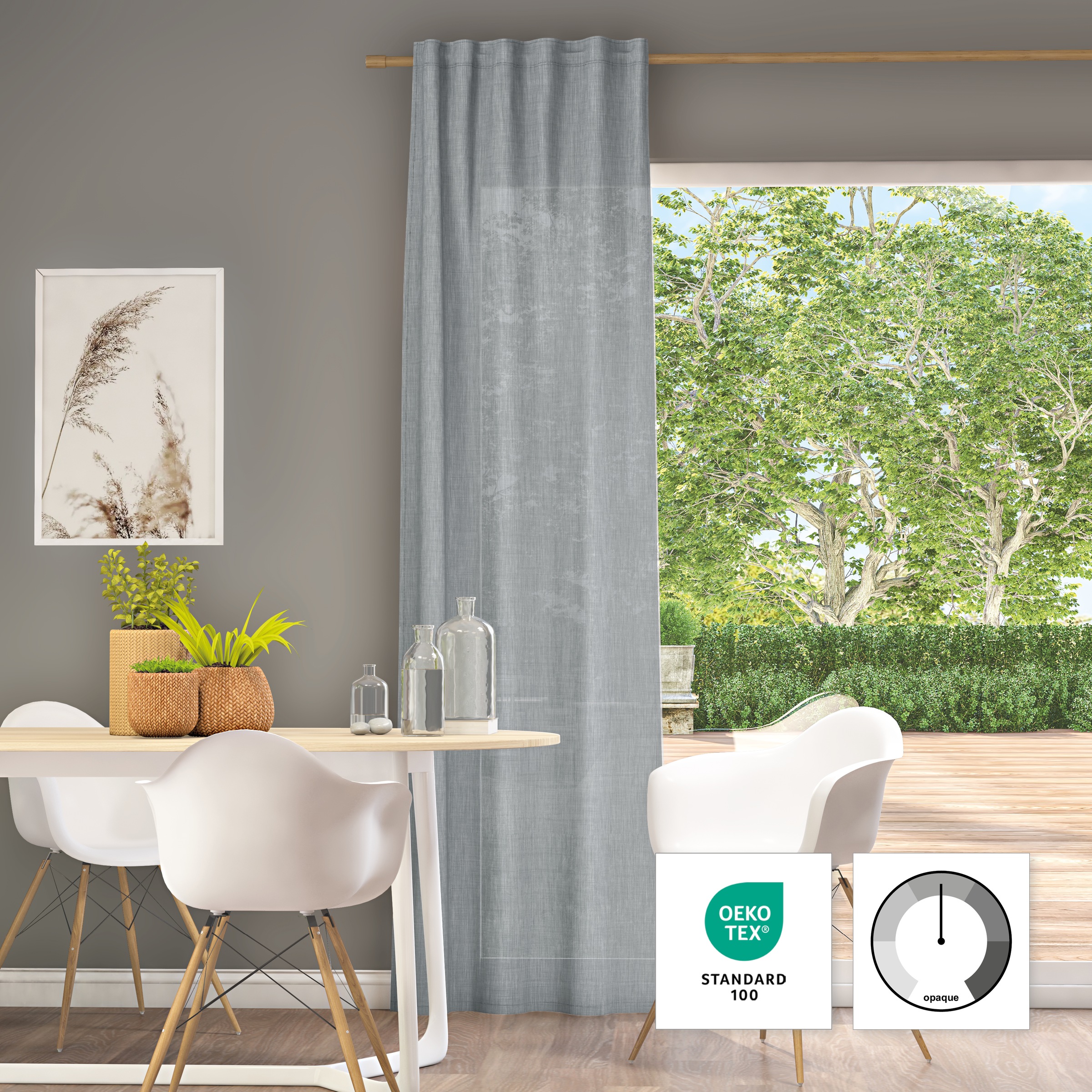 Neutex for you! Rideau »Mara-ECO« Bande multifonctionnelle 1 cuis tlg.