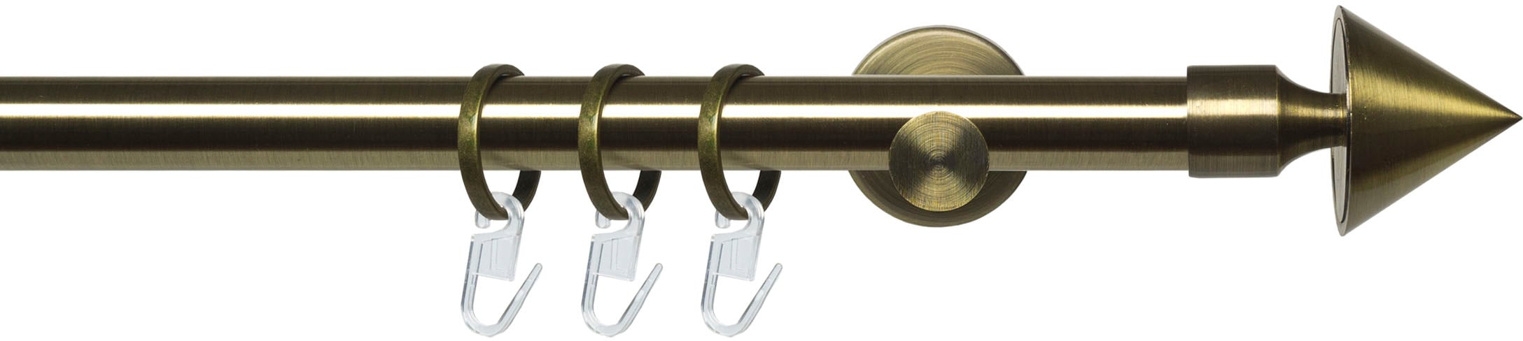 Liedeco Gardinenstange »Stilgarnitur 20 mm Blues Kegel« Ø 20 mm 1 läufig-läufig Fixmass Gardinenstange Komplett
