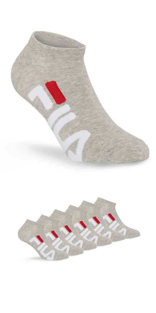 Fila Chaussettes »UNISEX INVISIBLE  SOCKS« 6 Couple tlg. grosser Markenschriftzug seitlich