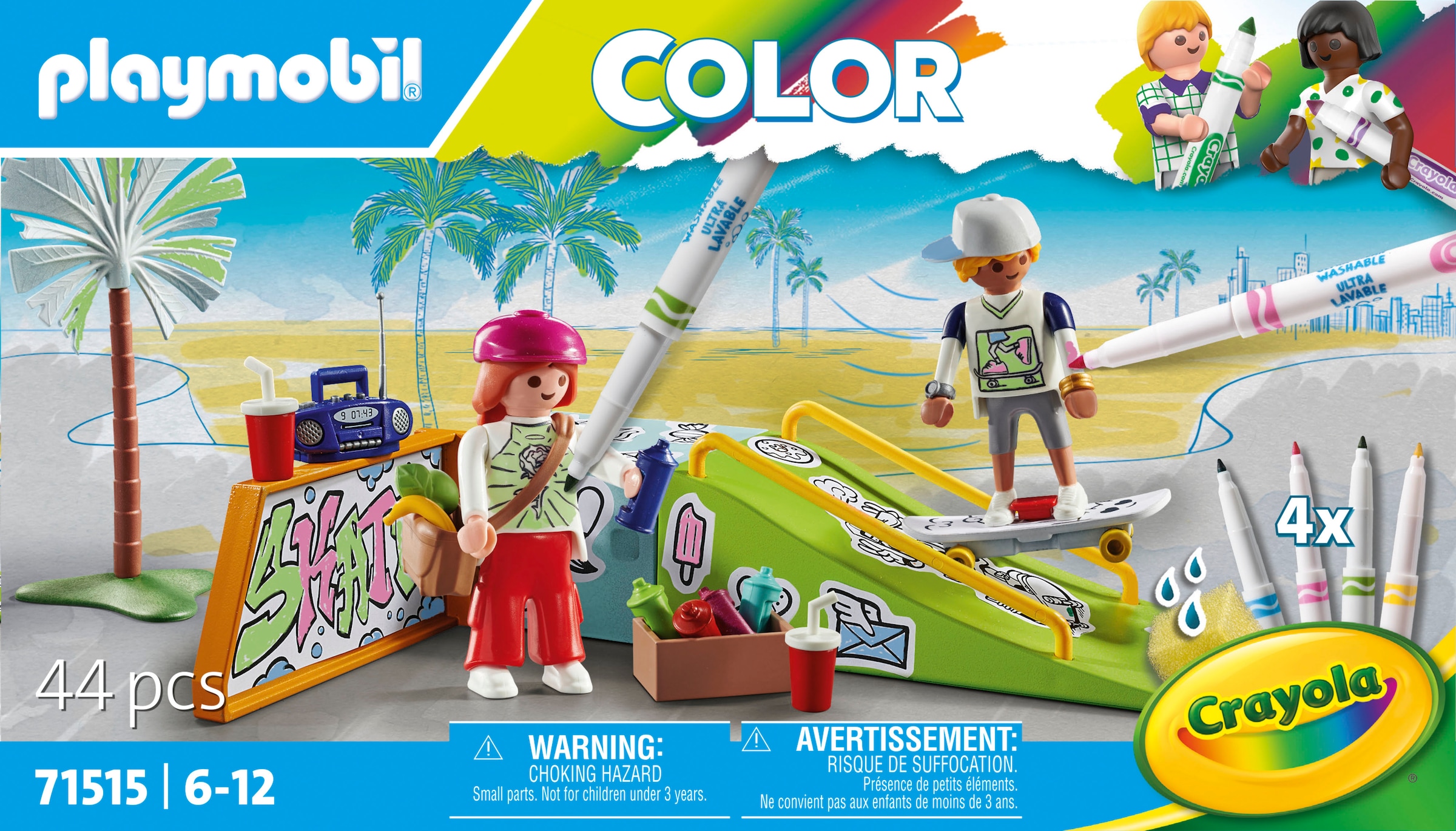 Playmobil® Jeu de construction »Skatepark (71515), Color« Made in Europe
