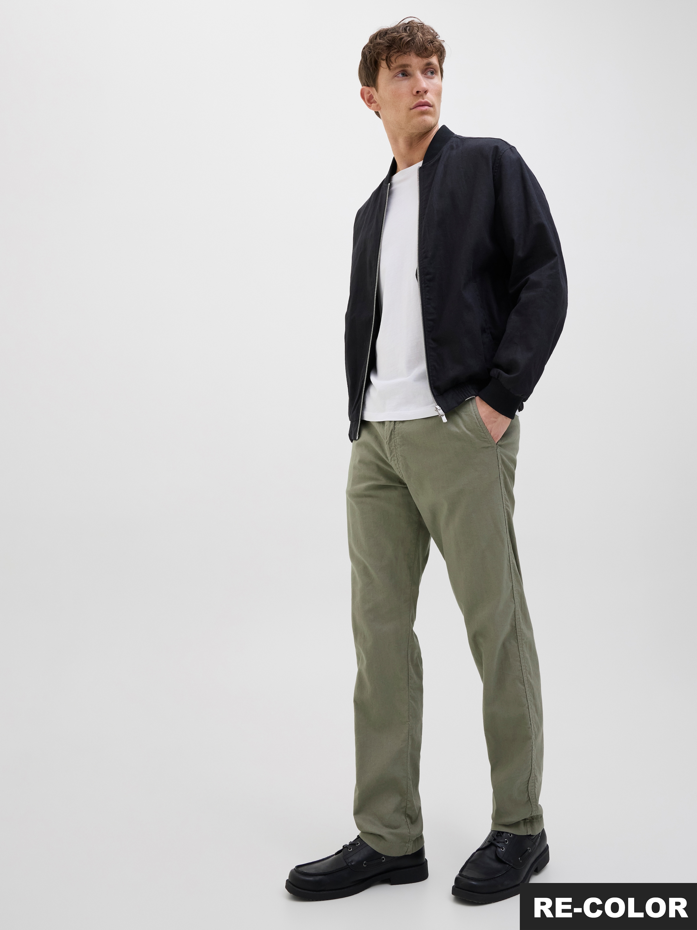 Jack & Jones Pantalon en tissu »JPSTKANE HYBRID BONDI JOGGER SN«  Baumwolle mit Leinen, locker geschnitten